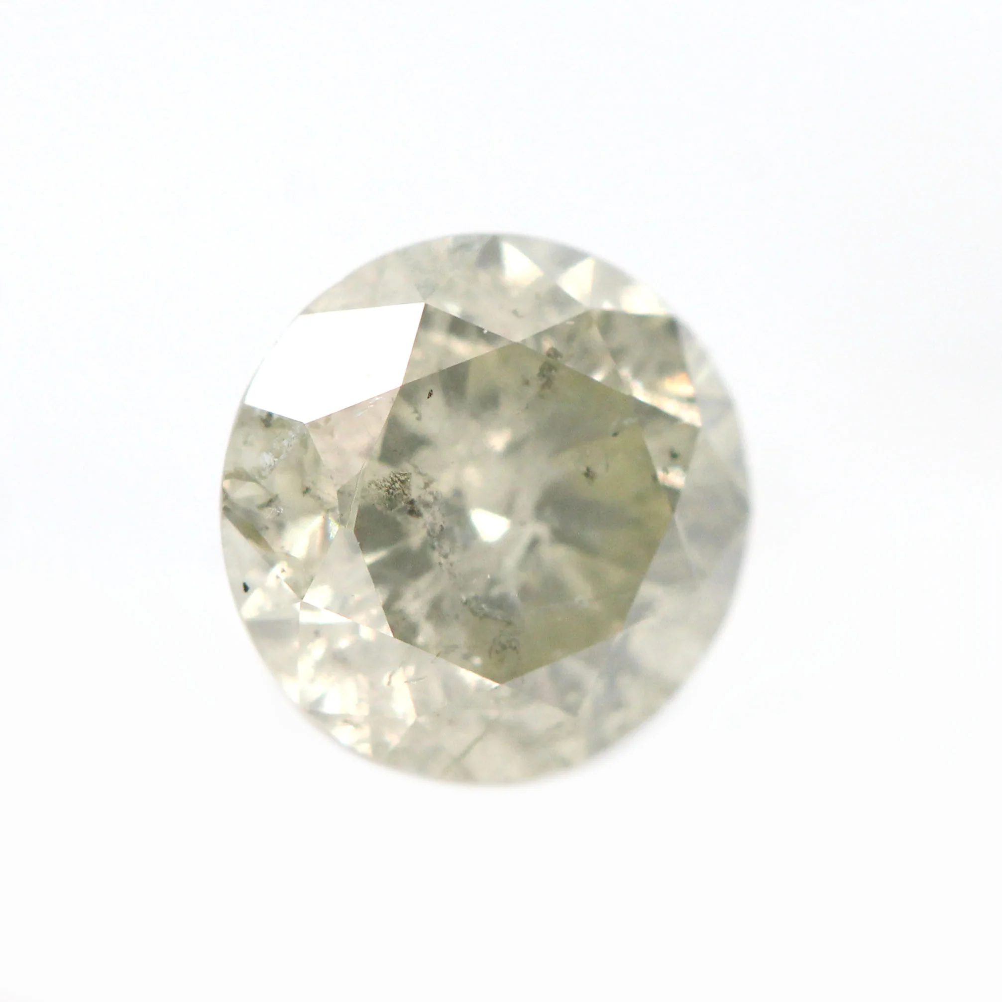 0.90 Carat Round Champagne Salt and Pepper Diamond for Custom Work - Inventory Code SCR090 - Image 3