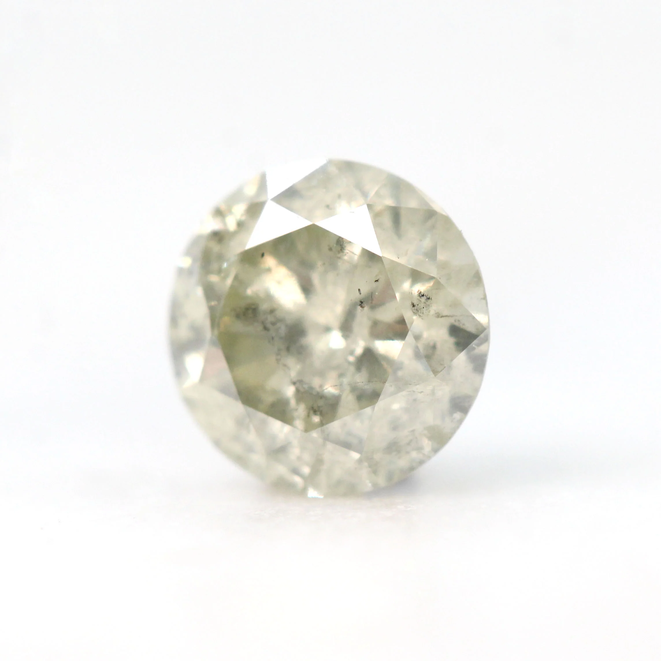0.90 Carat Round Champagne Salt and Pepper Diamond for Custom Work - Inventory Code SCR090 - Image 4