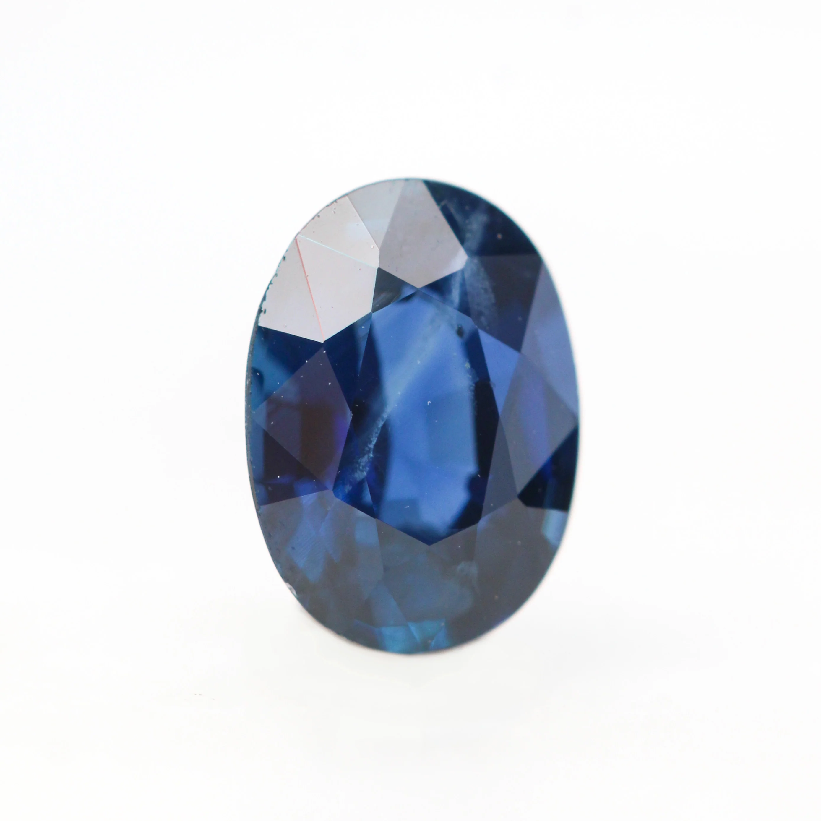 0.91 Carat Deep Blue Oval Sapphire for Custom Work - Inventory Code BOS091 - Image 4