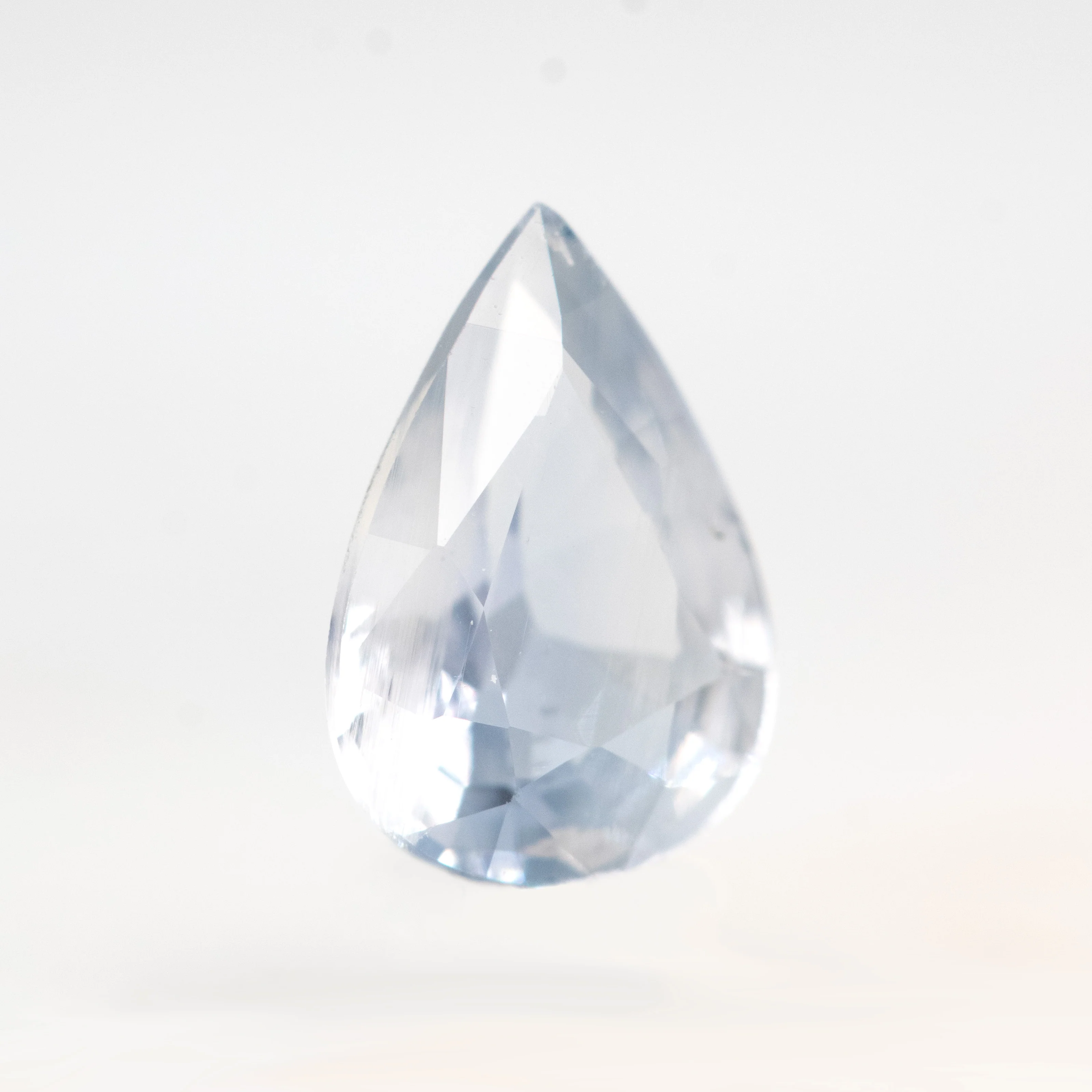0.91 Carat Pale Blue Pear Sapphire for Custom Work - Inventory Code PBPS091 - Image 4
