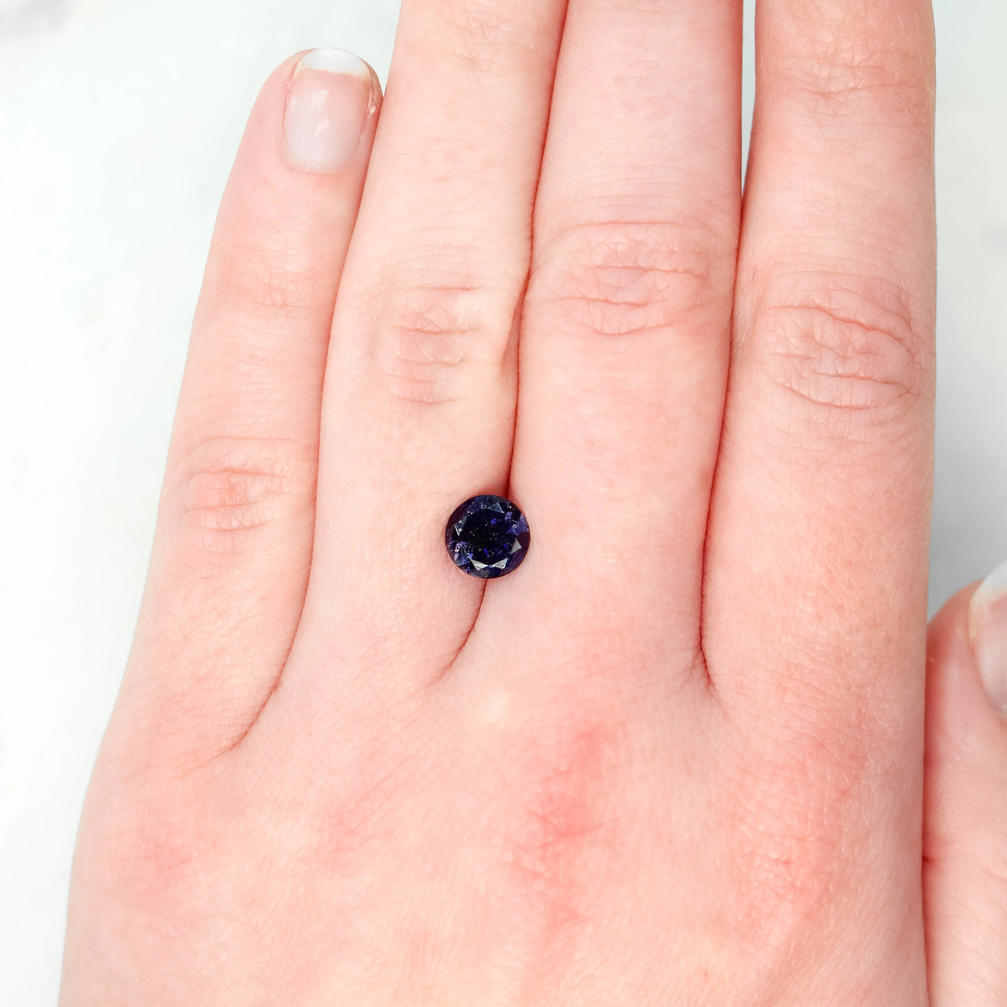 0.91 Carat Round Purple Iolite for Custom Work - Inventory Code RPI091 - Image 2