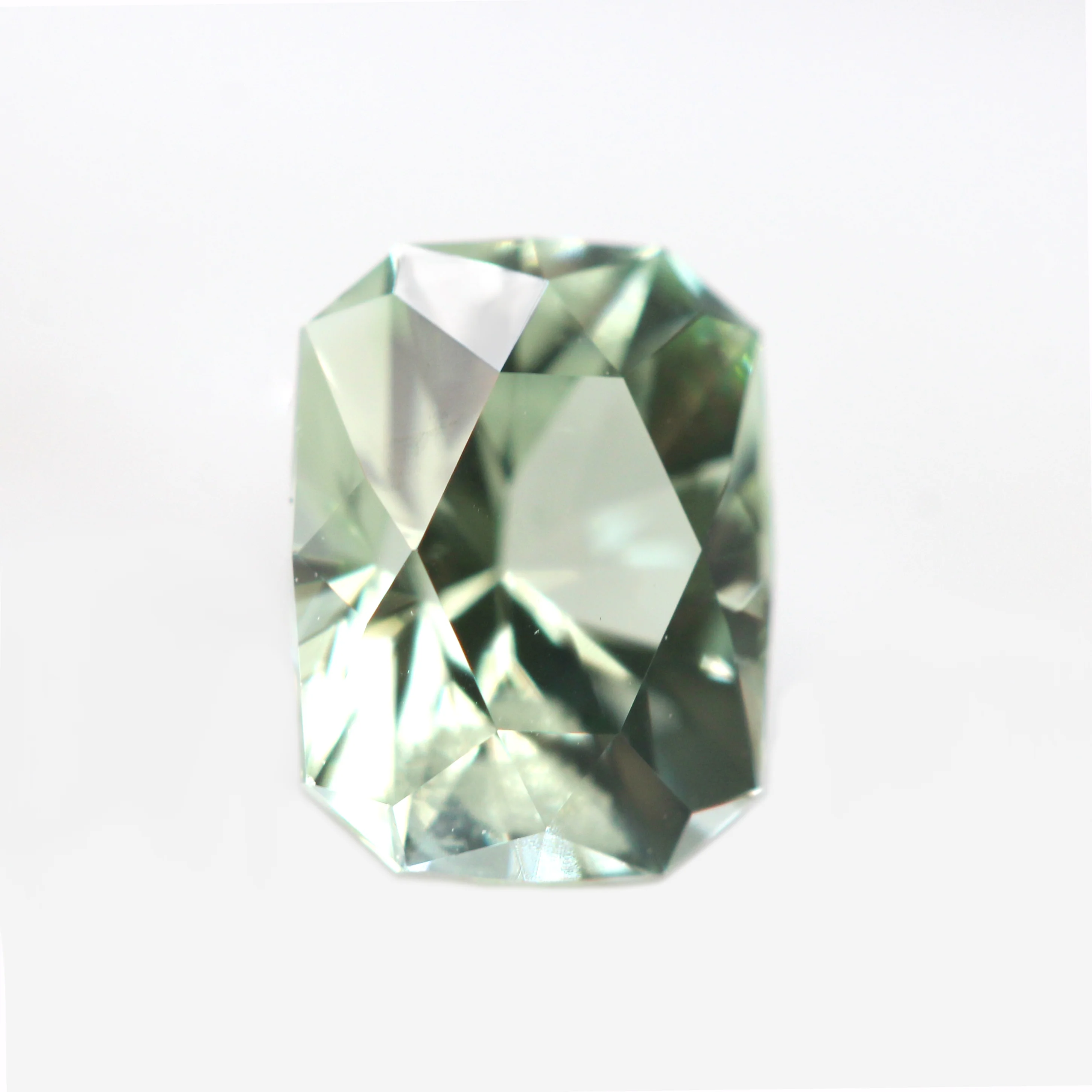 0.92 Carat Fancy Radiant Cut Mint Green Tourmaline for Custom Work - Inventory Code RGT092 - Image 3