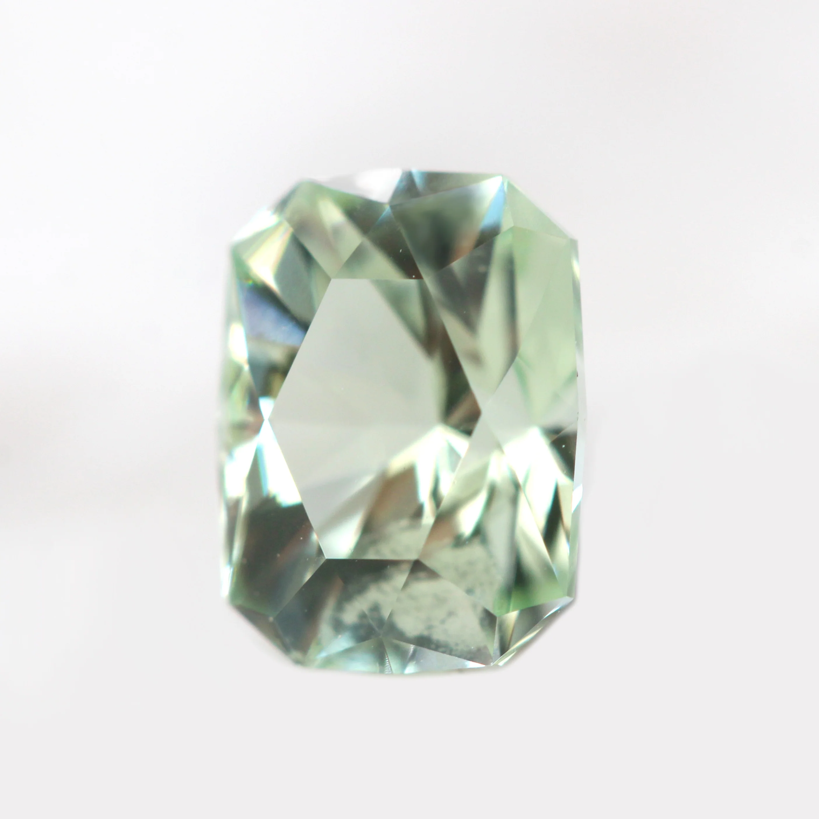 0.92 Carat Fancy Radiant Cut Mint Green Tourmaline for Custom Work - Inventory Code RGT092 - Image 4