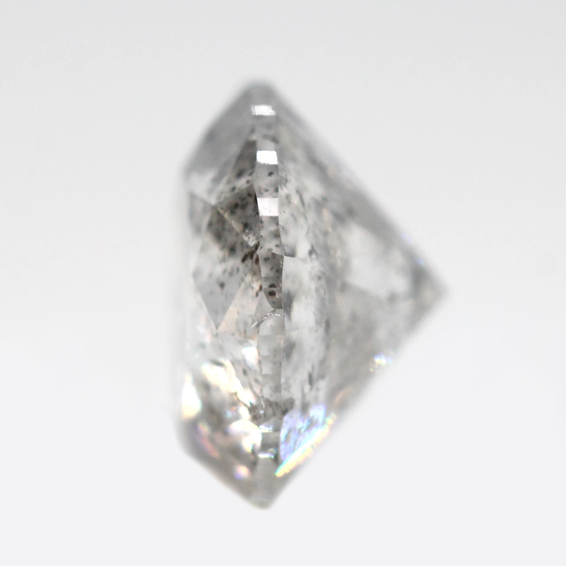 0.92 Carat Round Gray Salt and Pepper Diamond for Custom Work - Inventory Code SGRD092 - Image 5