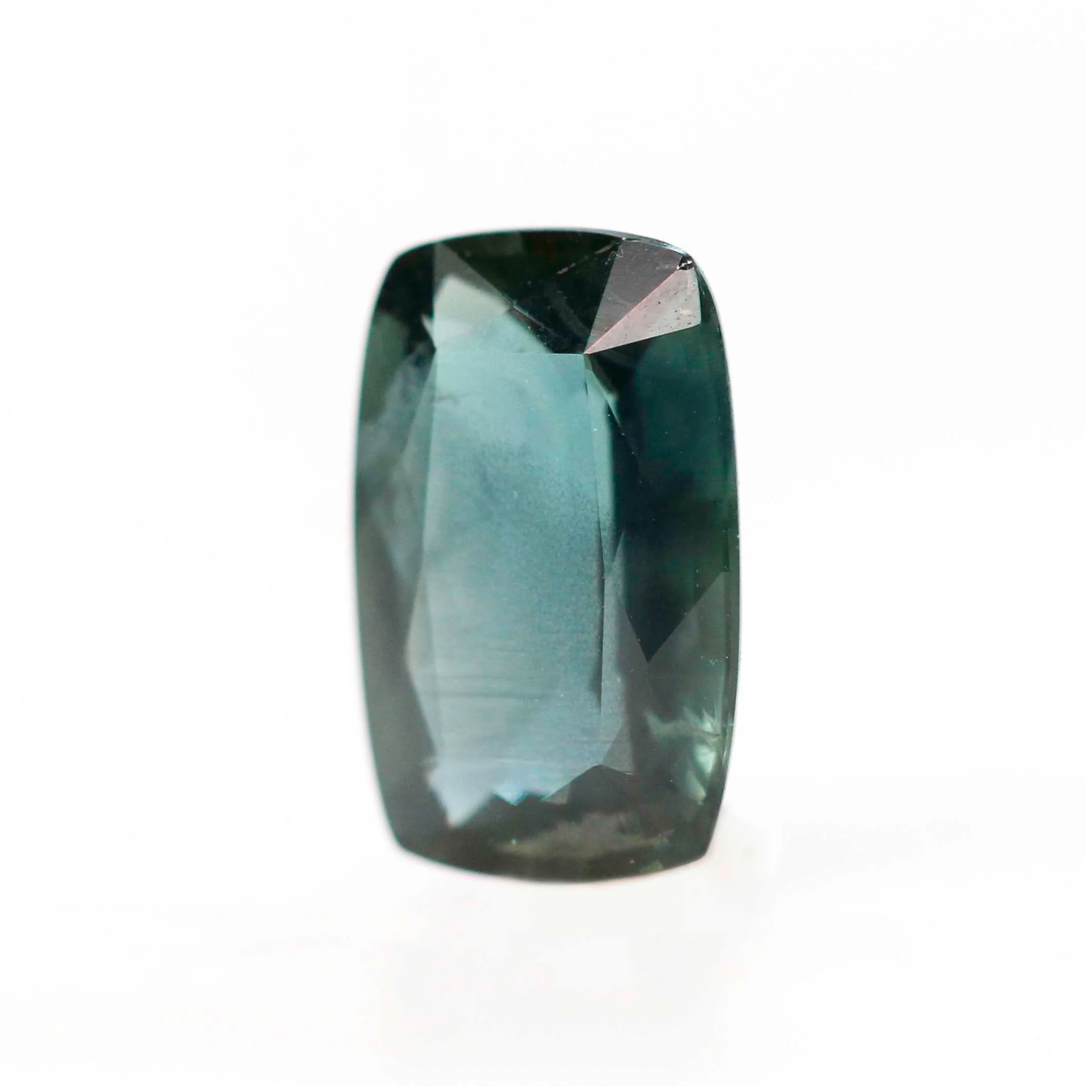 0.92 Carat Teal Elongated Cushion Cut Sapphire for Custom Work - Inventory Code TECS092 - Image 3
