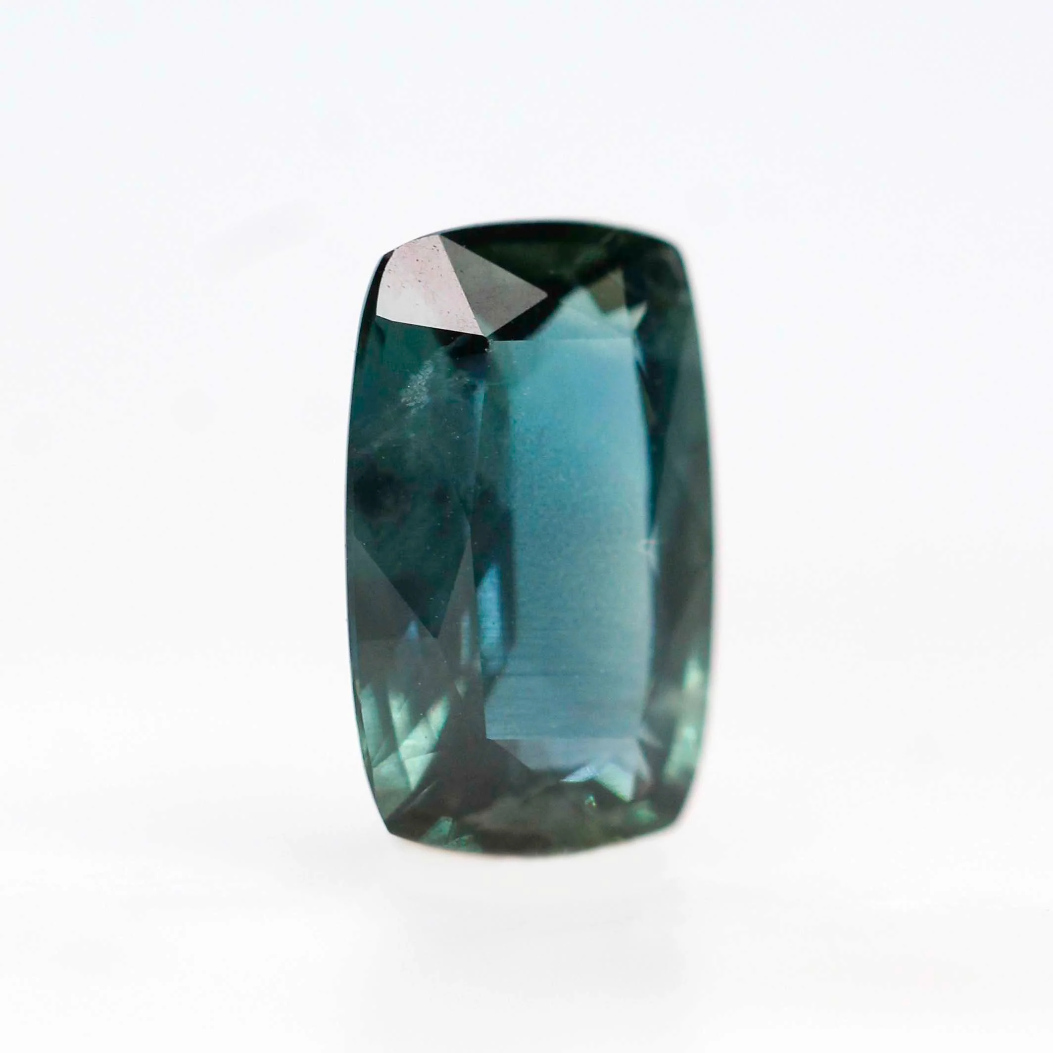 0.92 Carat Teal Elongated Cushion Cut Sapphire for Custom Work - Inventory Code TECS092 - Image 4