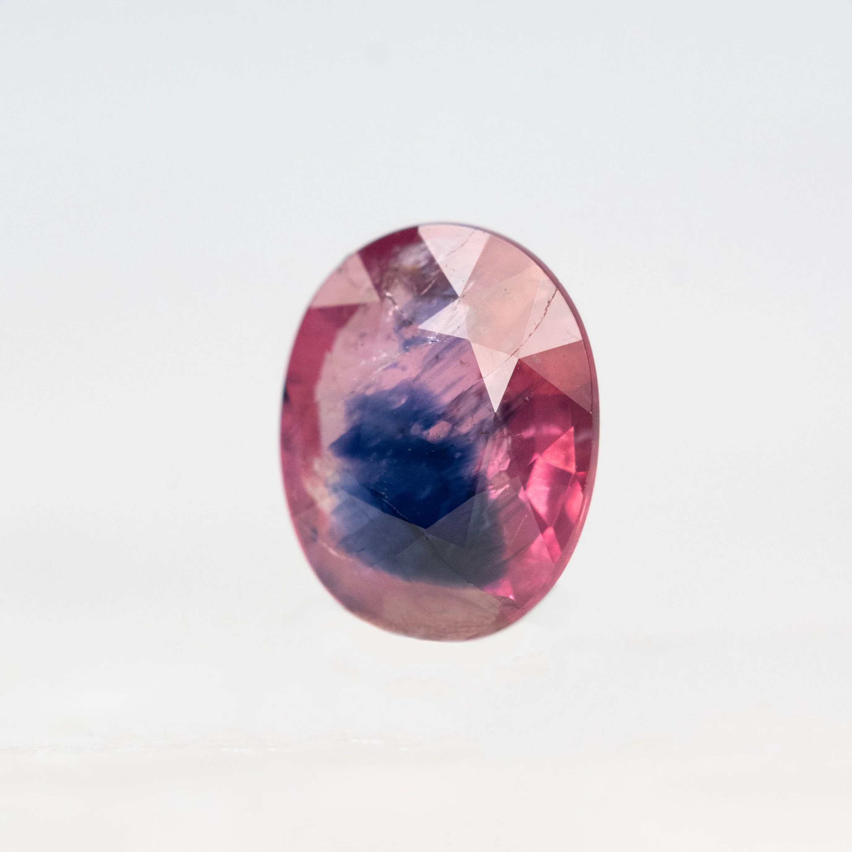 0.93 Carat Bicolor Pink and Purple Oval Sapphire for Custom Work - Inventory Code PPOS093 - Image 3