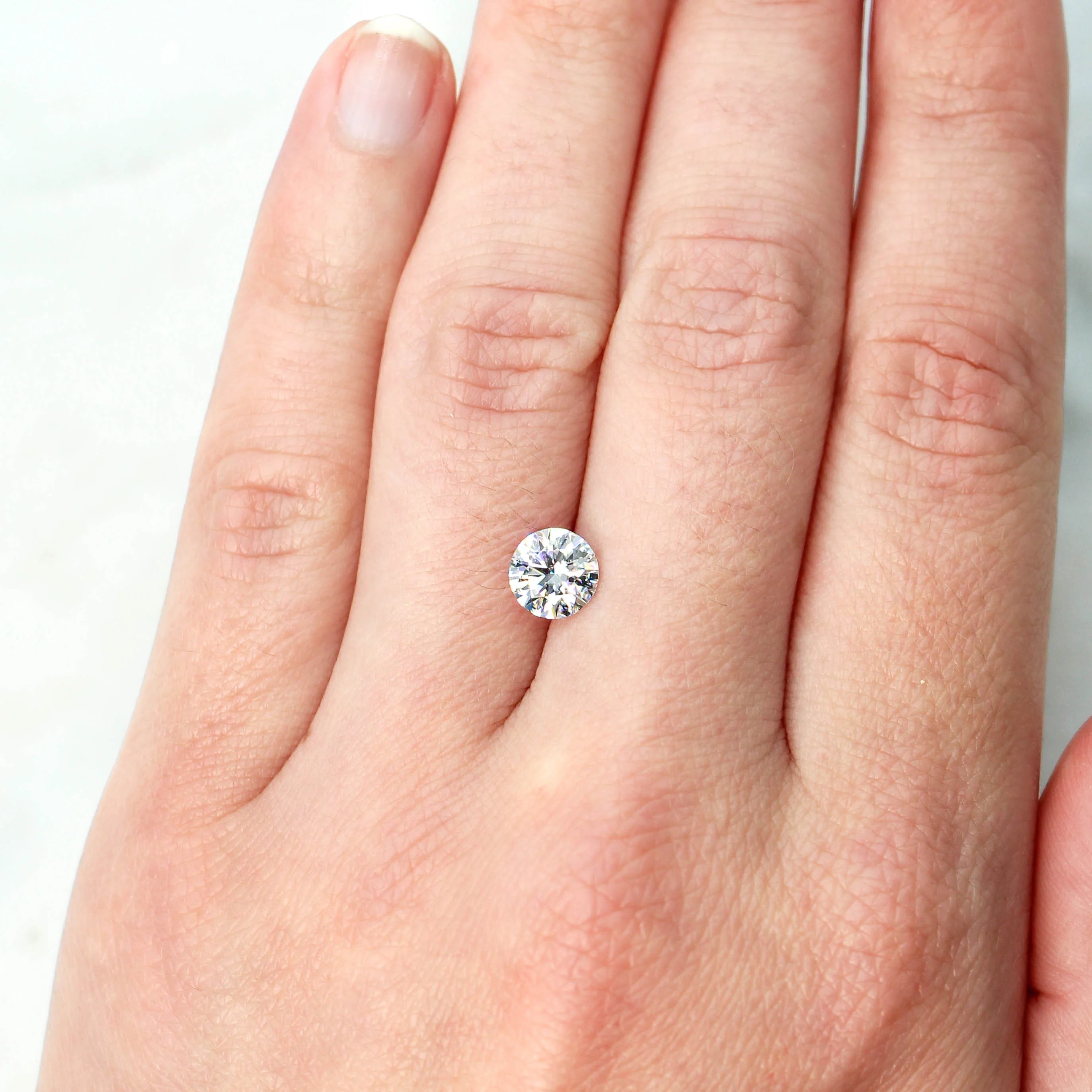 0.93 Carat White Moissanite for Custom Work - Inventory Code WRM093 - Image 2