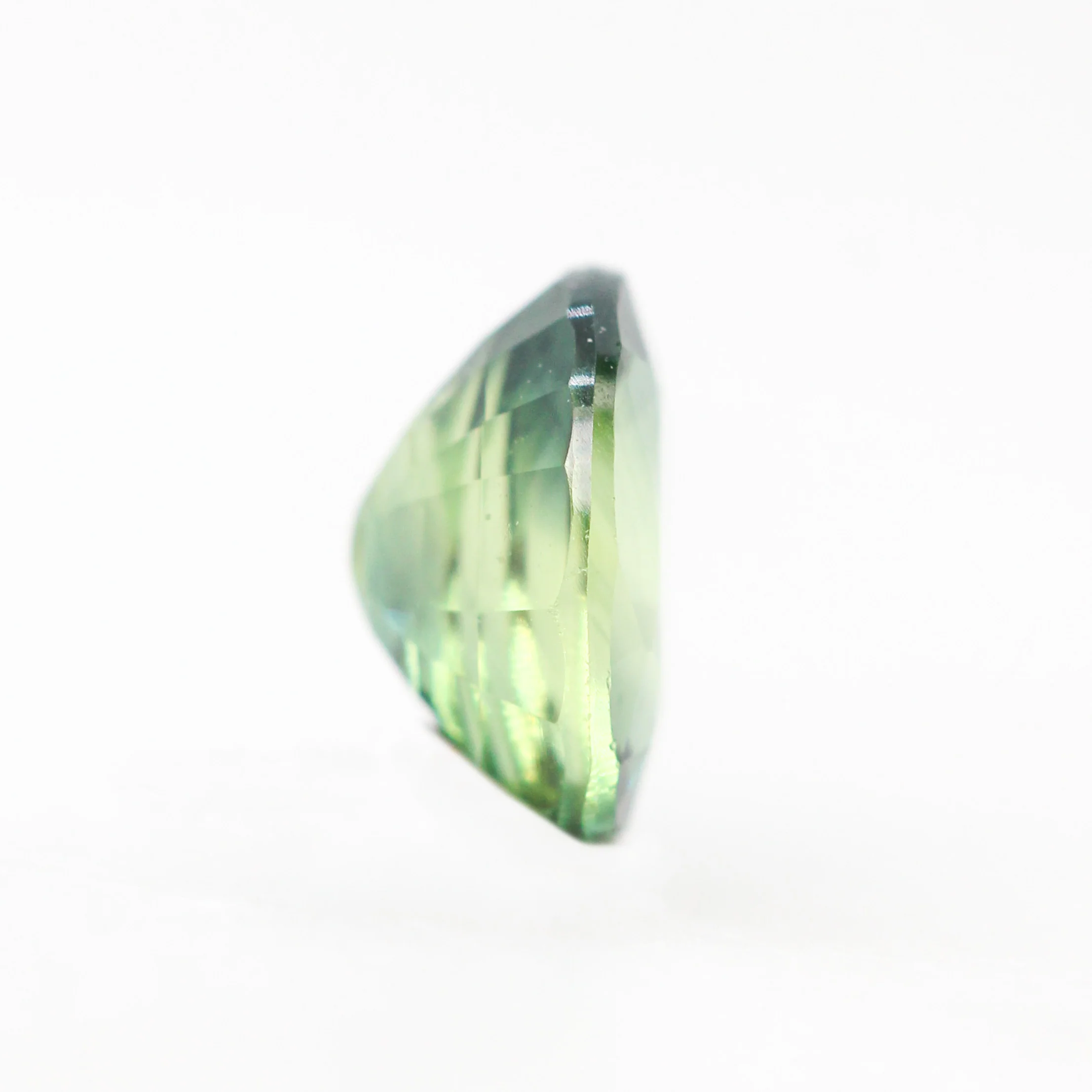 0.95 Carat Green Oval Sapphire for Custom Work - Inventory Code GOS095 - Image 5