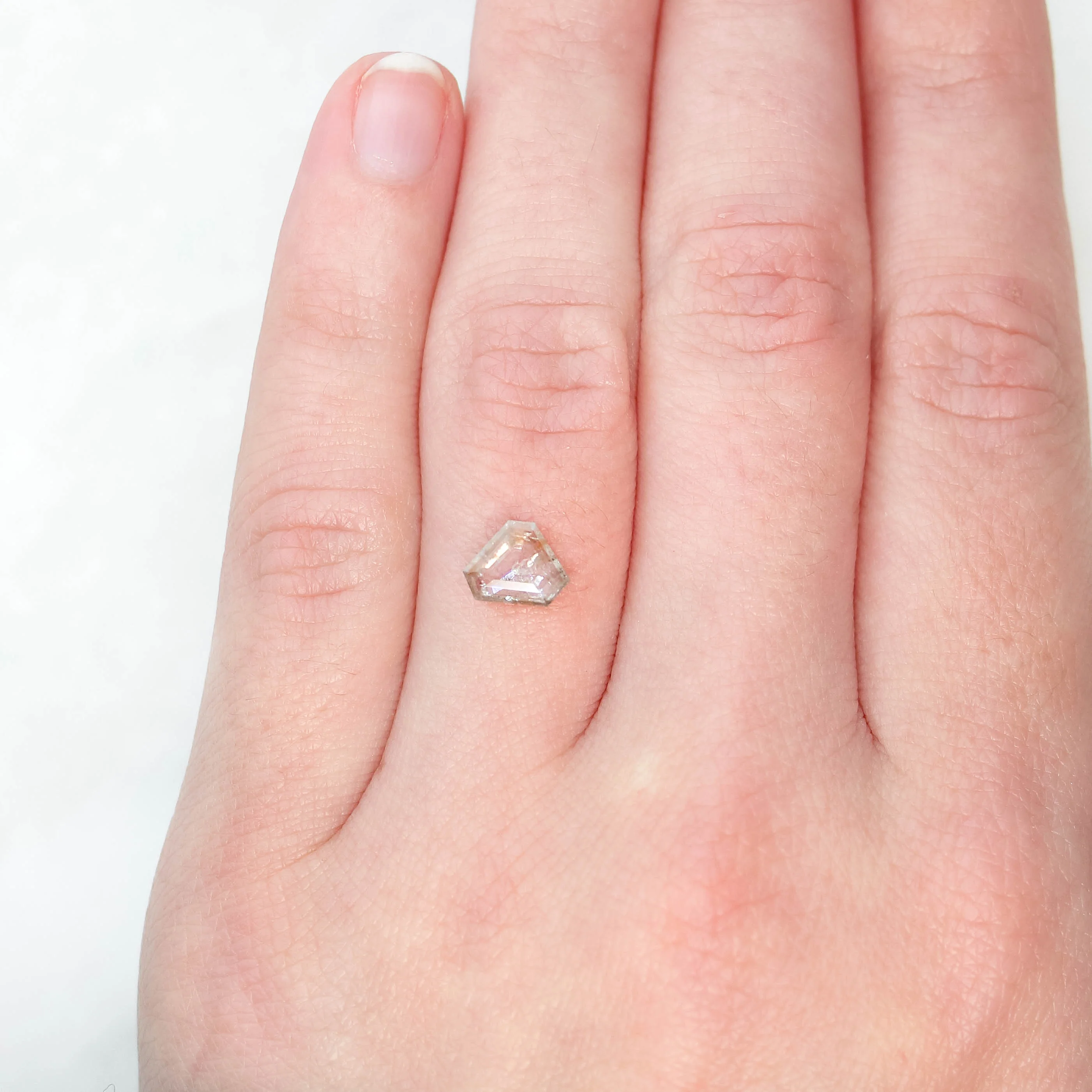 0.95 Clear Salt and Pepper Shield Diamond for Custom Work - Inventory Code CCS095 - Image 2