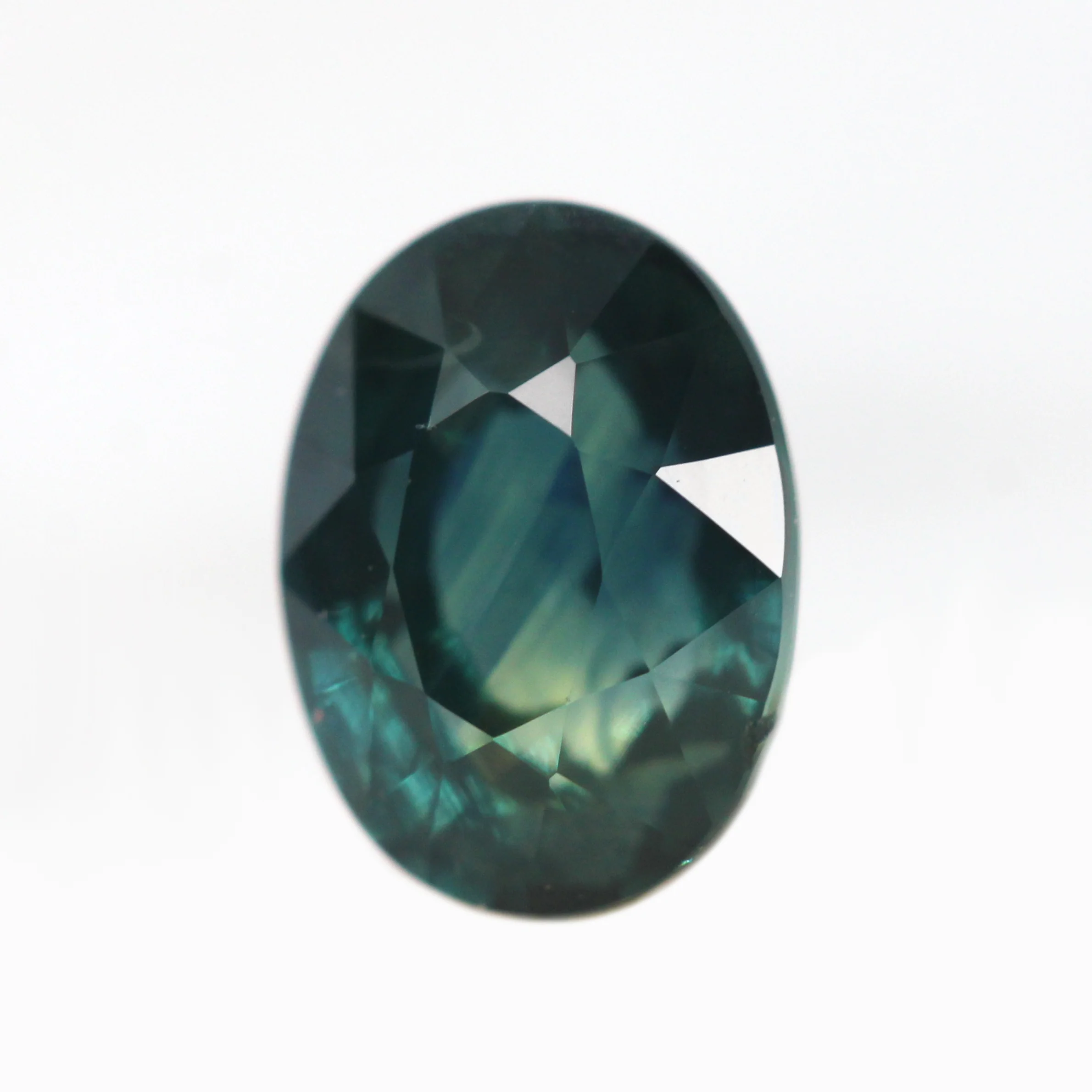 0.98 Carat Teal Oval Australian Sapphire for Custom Work - Inventory Code TOS098 - Image 3