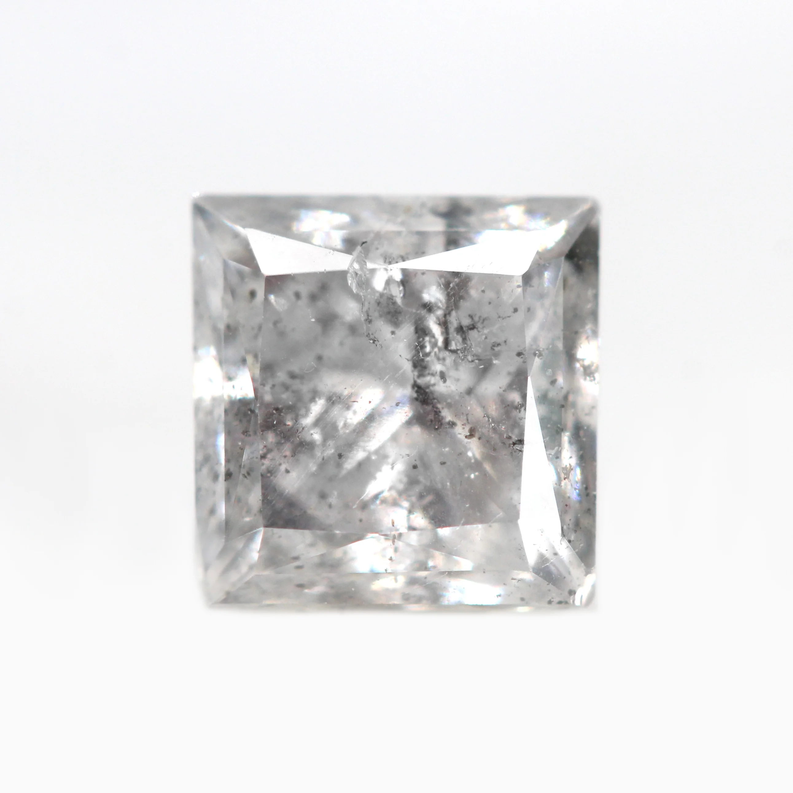 0.98 Carat Gray Princess Cut Salt and Pepper Diamond for Custom Work - Inventory Code PSG098