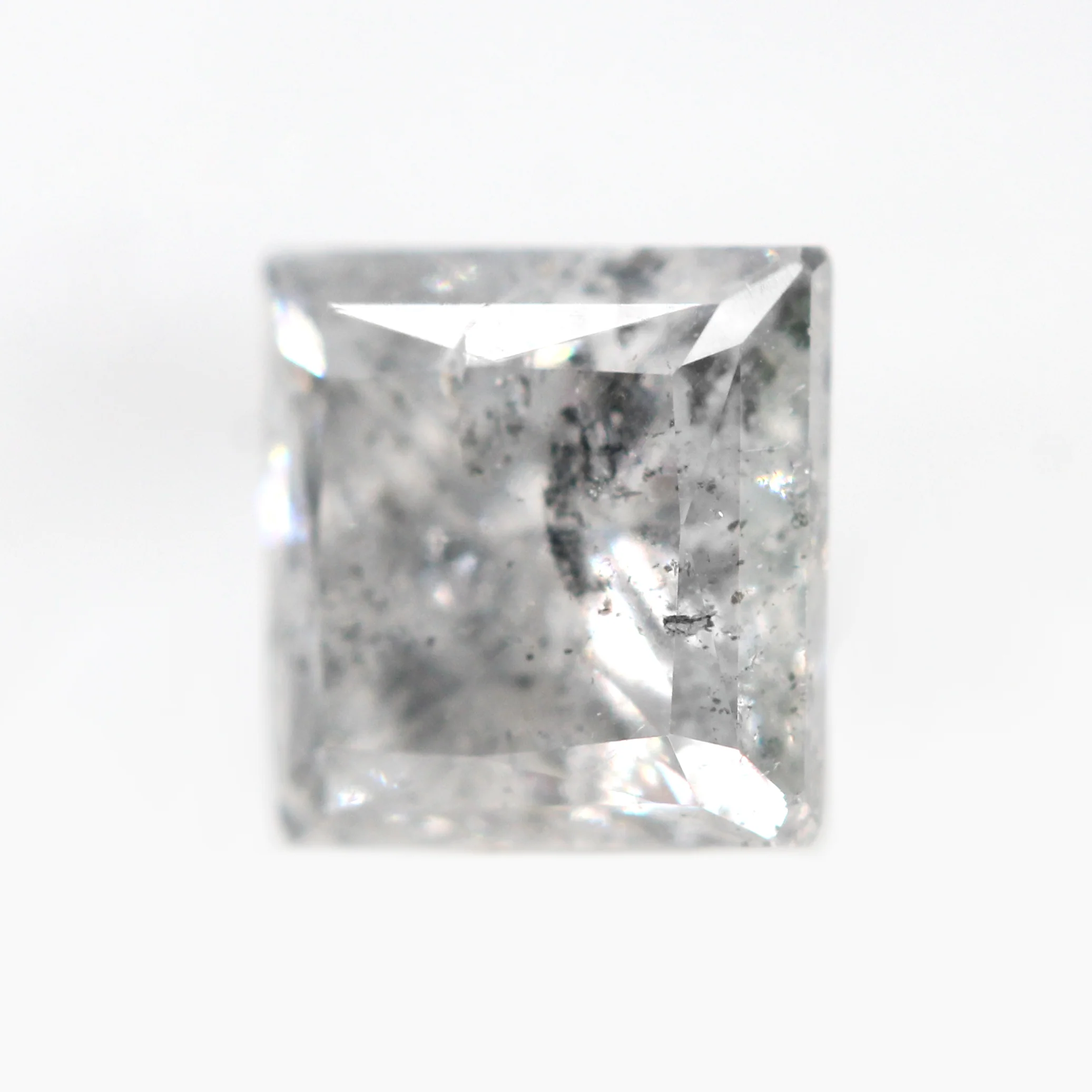 0.98 Carat Gray Princess Cut Salt and Pepper Diamond for Custom Work - Inventory Code PSG098 - Image 3