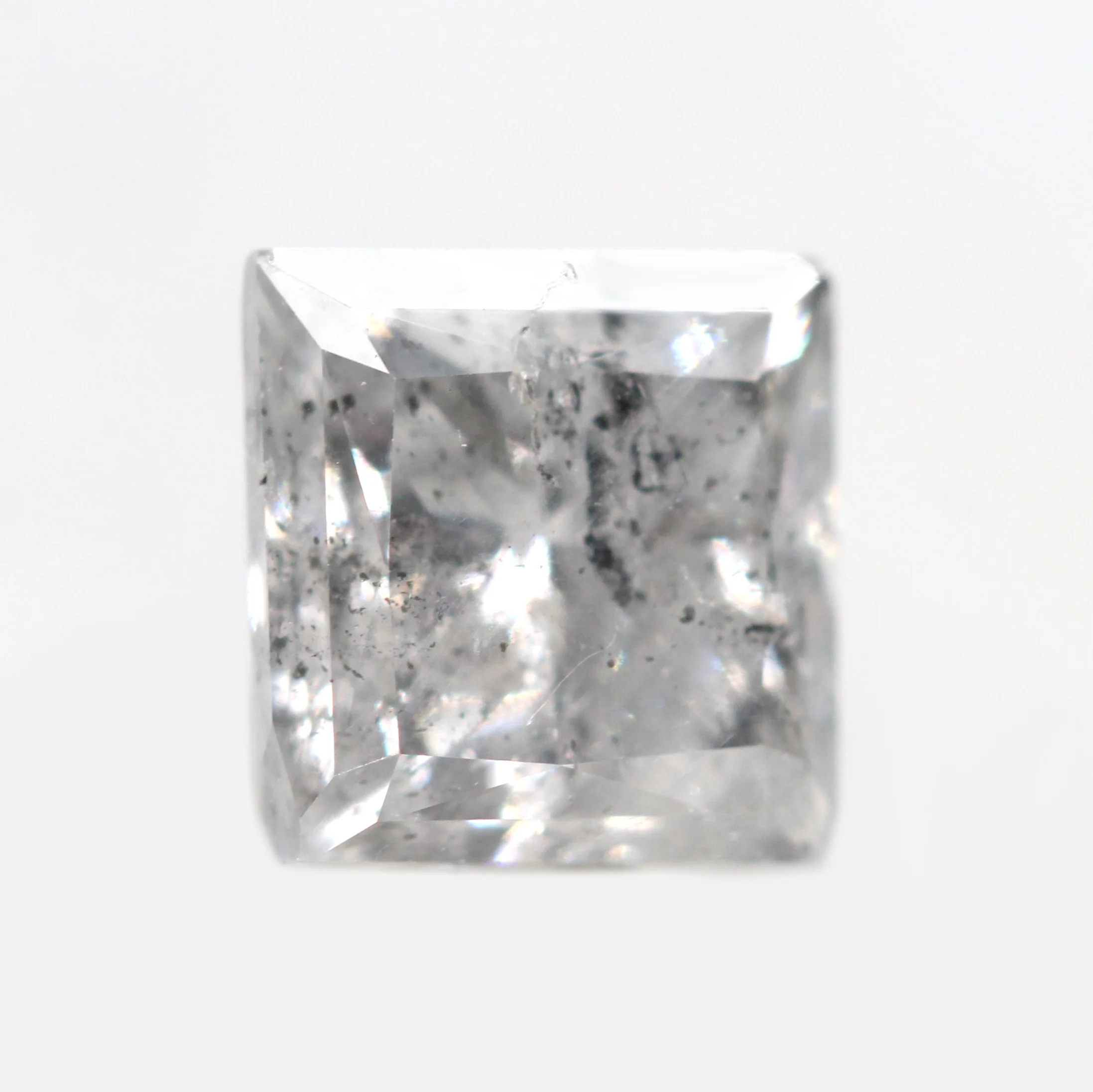 0.98 Carat Gray Princess Cut Salt and Pepper Diamond for Custom Work - Inventory Code PSG098 - Image 4