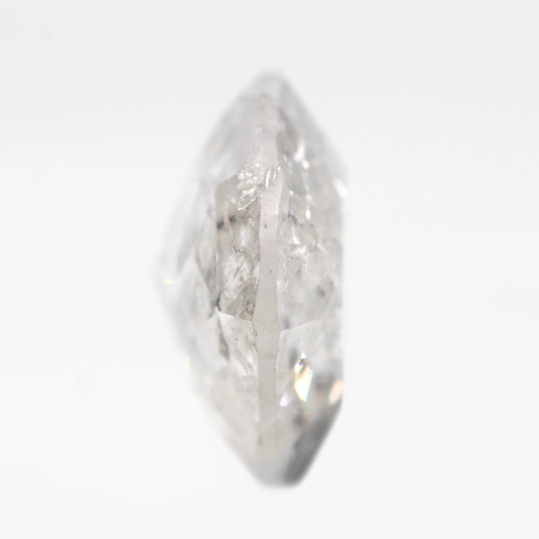0.98 Carat Round White Salt and Pepper Diamond for Custom Work - Inventory Code SCR098 - Image 5