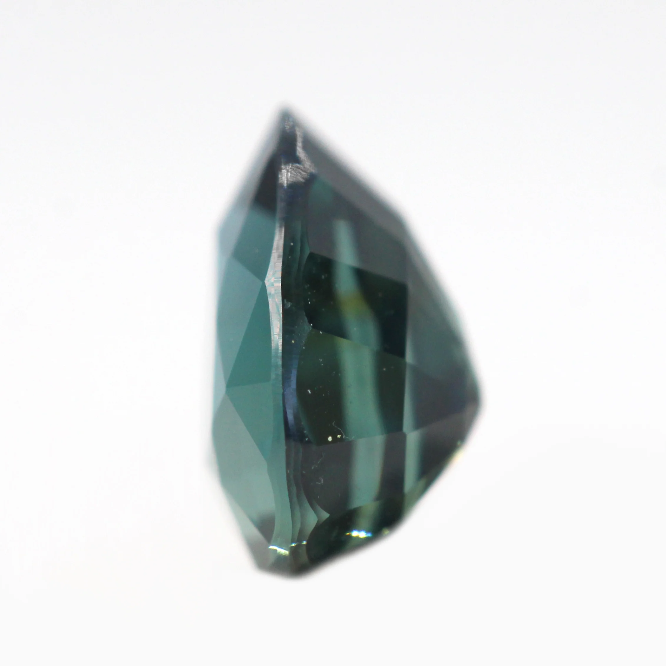 0.98 Carat Teal Green Pear Madagascar Sapphire for Custom Work - Inventory Code TGPS098 - Image 5