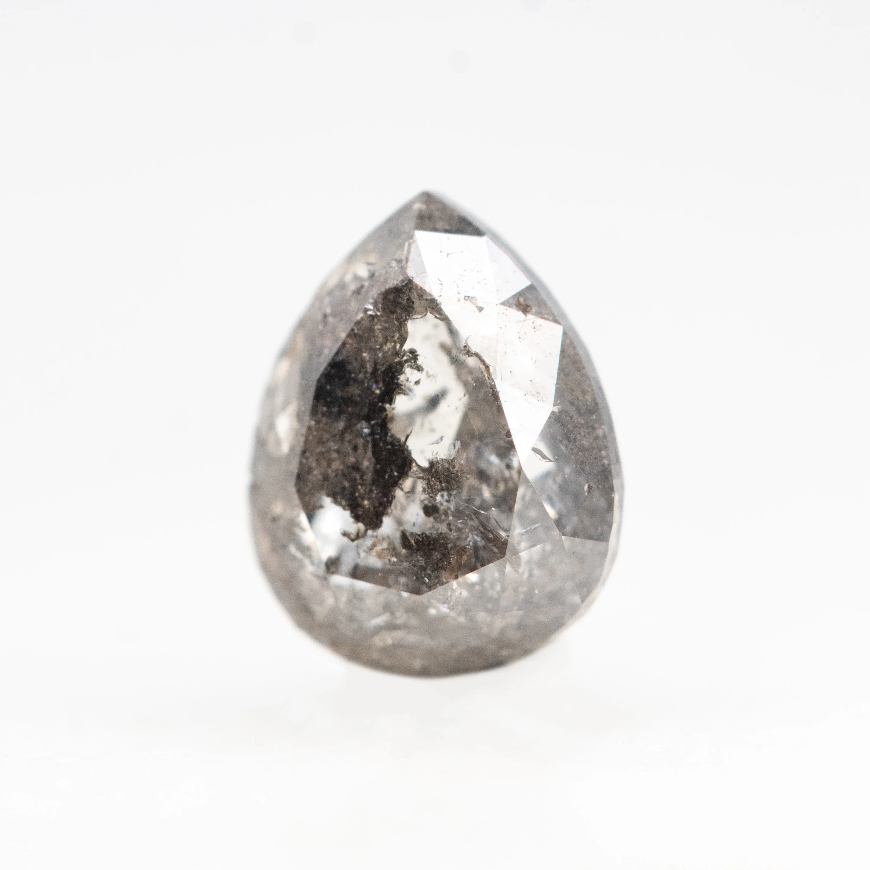 0.99 Carat Gray Pear Salt and Pepper Diamond for Custom Work - Inventory Code DSP099 - Image 3