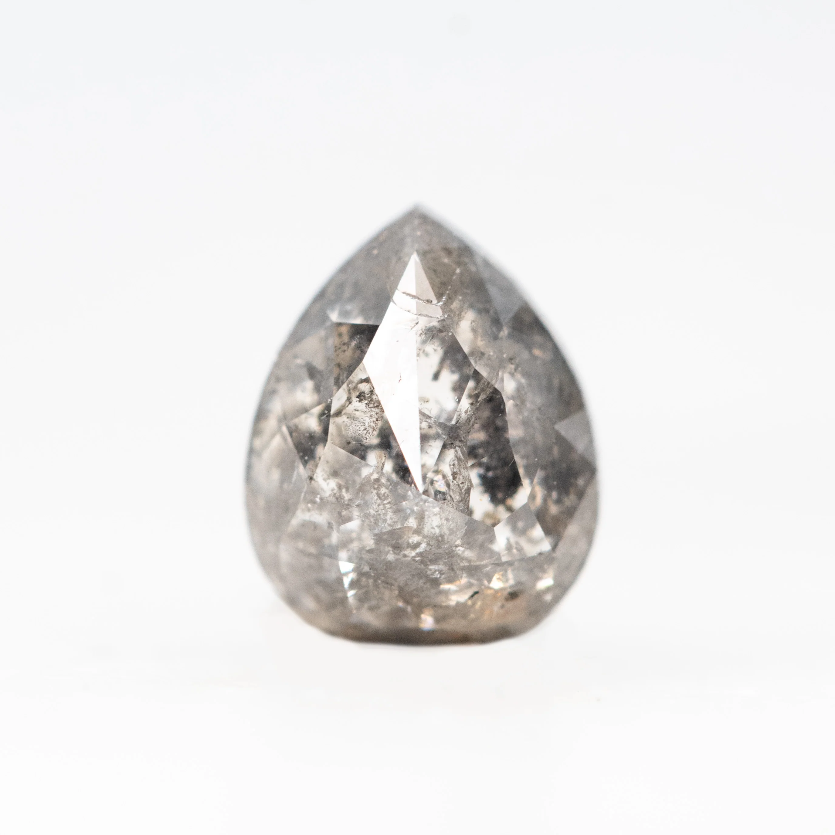 0.99 Carat Gray Pear Salt and Pepper Diamond for Custom Work - Inventory Code DSP099 - Image 5