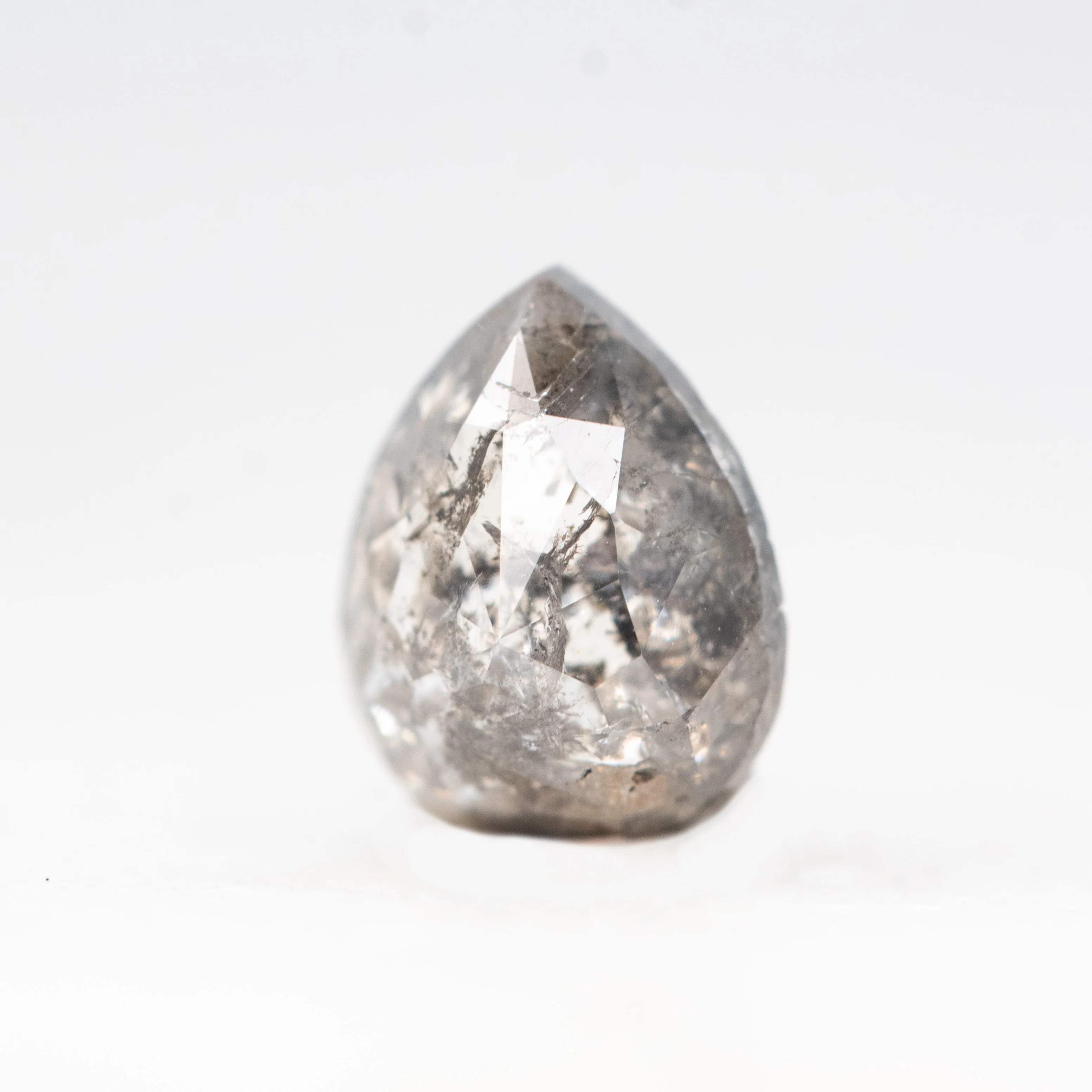 0.99 Carat Gray Pear Salt and Pepper Diamond for Custom Work - Inventory Code DSP099 - Image 6
