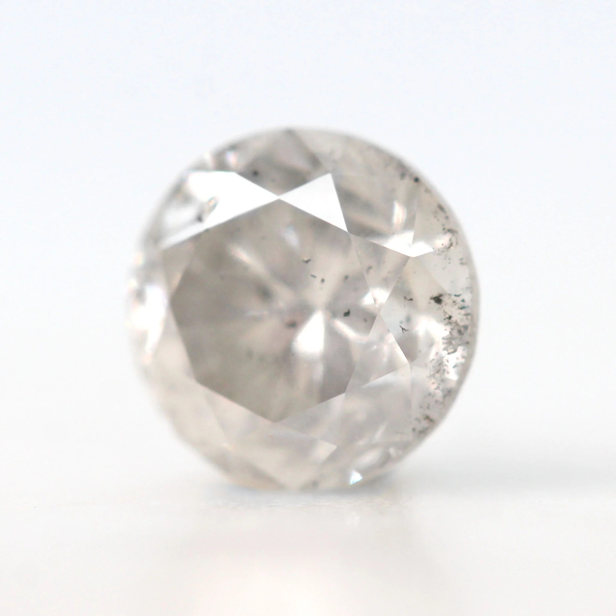 0.99 Carat Round Clear Gray Salt and Pepper Diamond for Custom Work - Inventory Code SCR099 - Image 4
