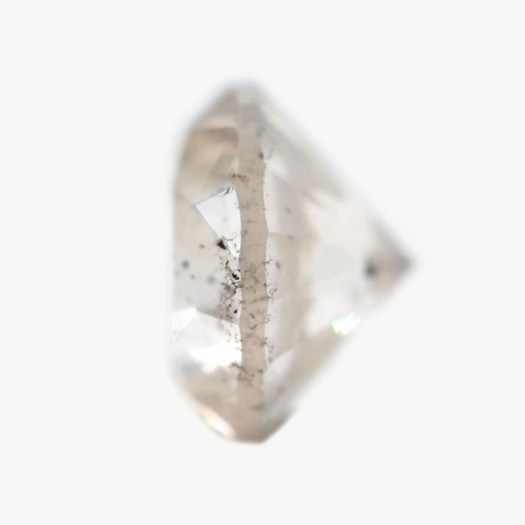 0.99 Carat Round Clear Gray Salt and Pepper Diamond for Custom Work - Inventory Code SCR099 - Image 5