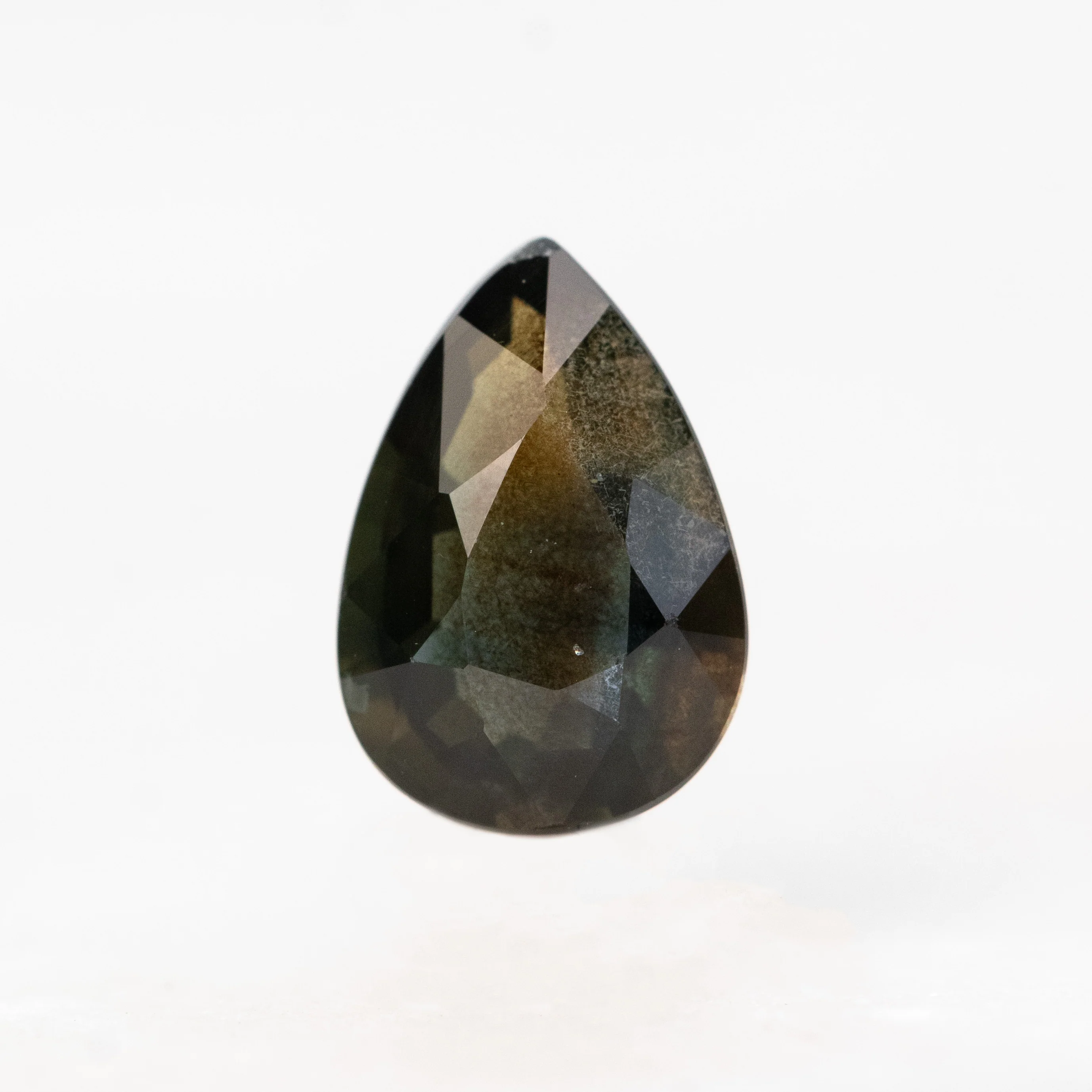 1.00 Carat Dark Brown Pear Sapphire for Custom Work - Inventory Code DBPS100