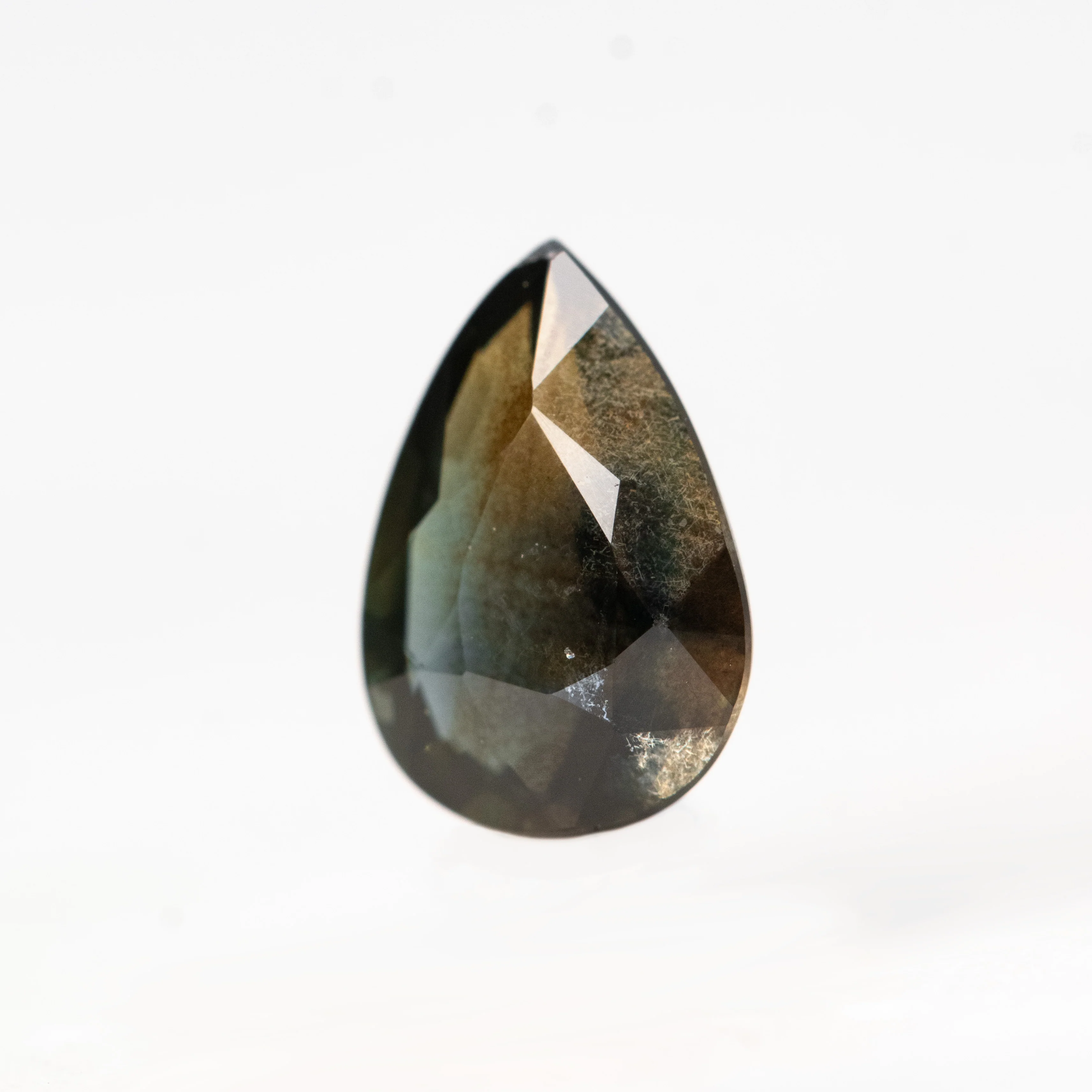1.00 Carat Dark Brown Pear Sapphire for Custom Work - Inventory Code DBPS100 - Image 3
