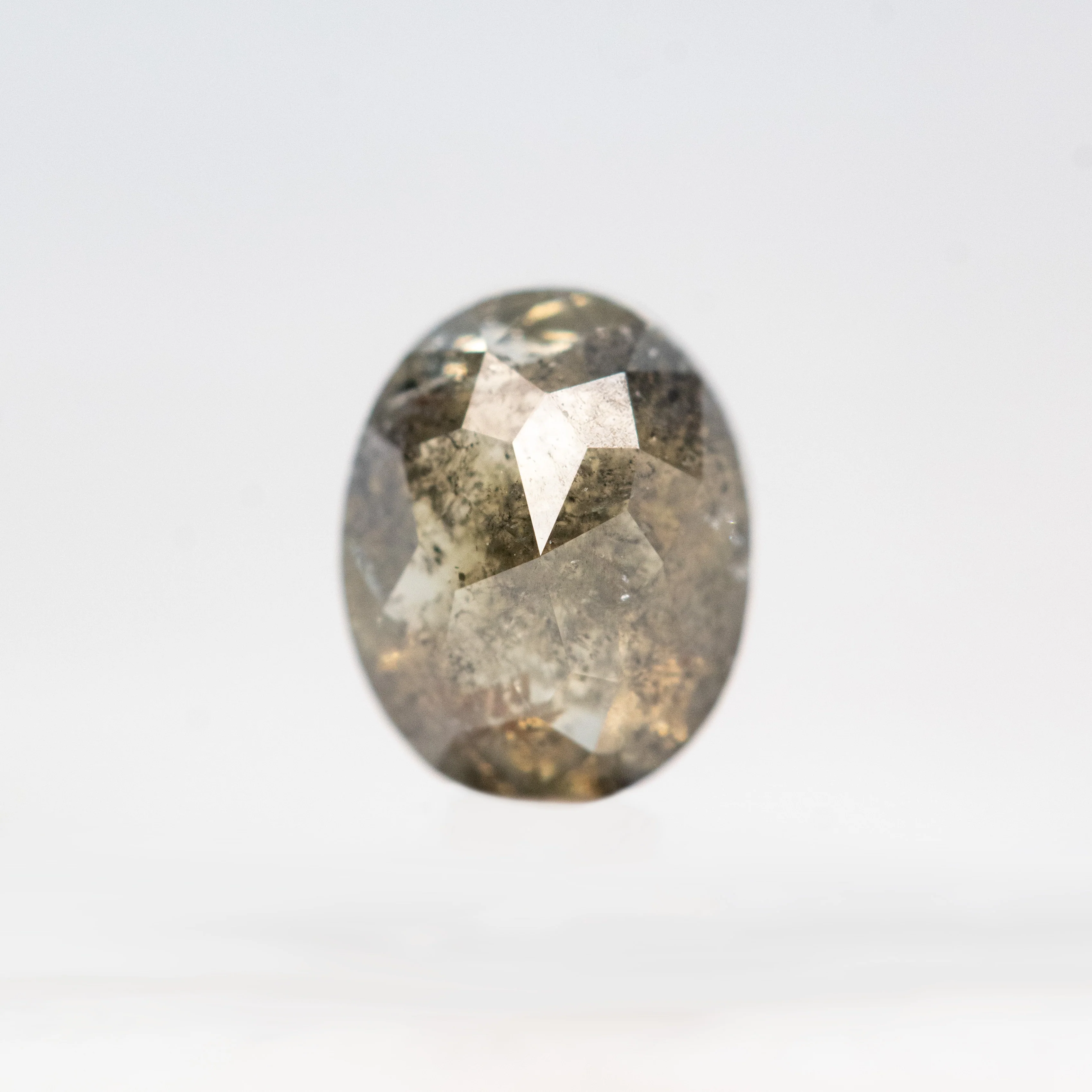 1.00 Carat Champagne Oval Salt and Pepper Diamond for Custom Work - Inventory Code DSO100