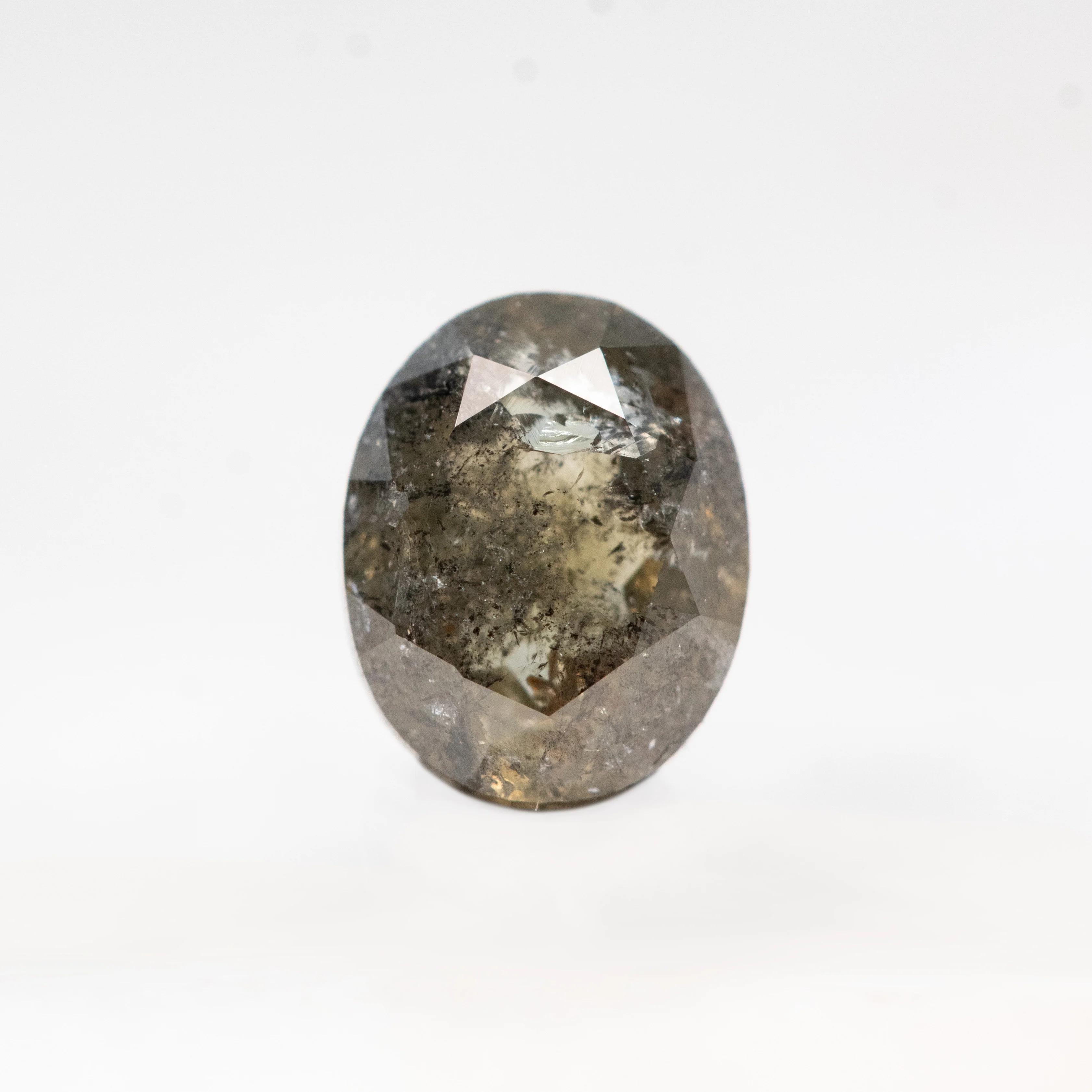 1.00 Carat Champagne Oval Salt and Pepper Diamond for Custom Work - Inventory Code DSO100 - Image 2