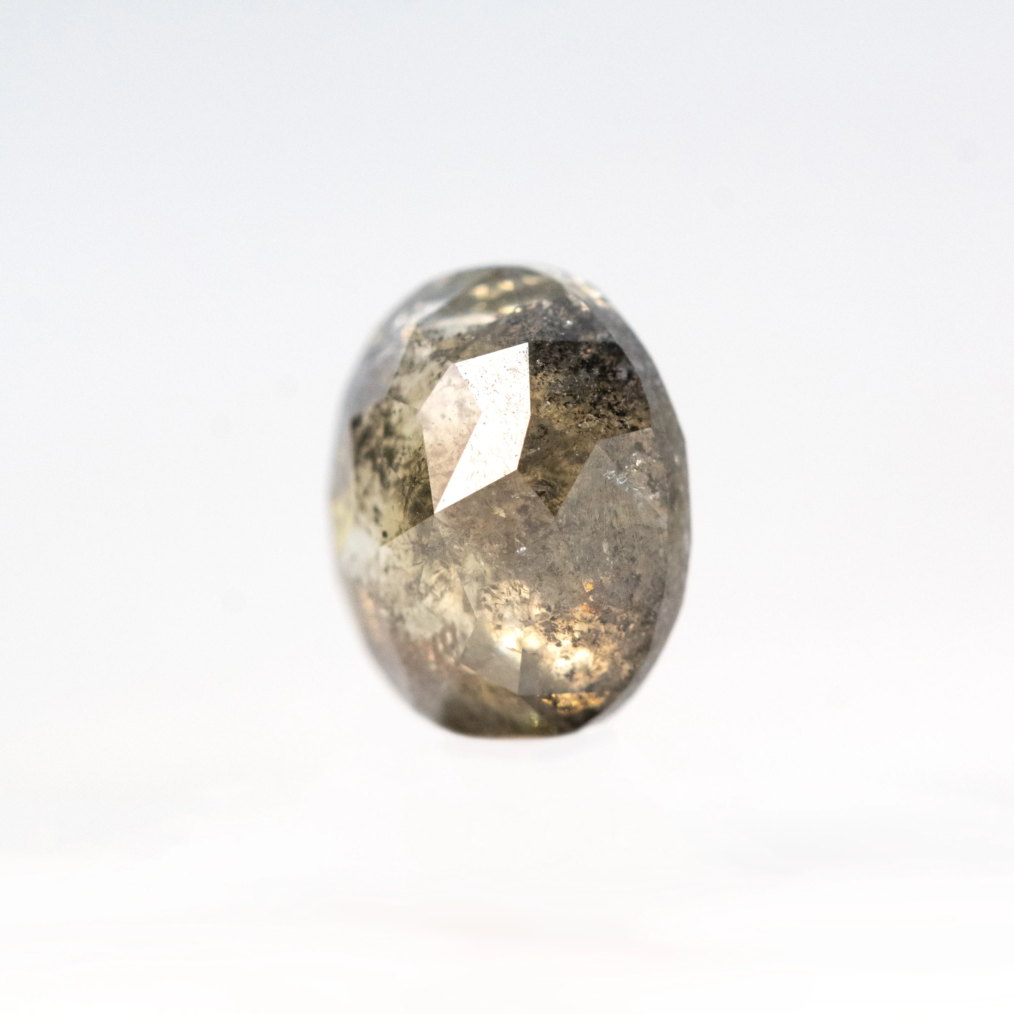 1.00 Carat Champagne Oval Salt and Pepper Diamond for Custom Work - Inventory Code DSO100 - Image 4