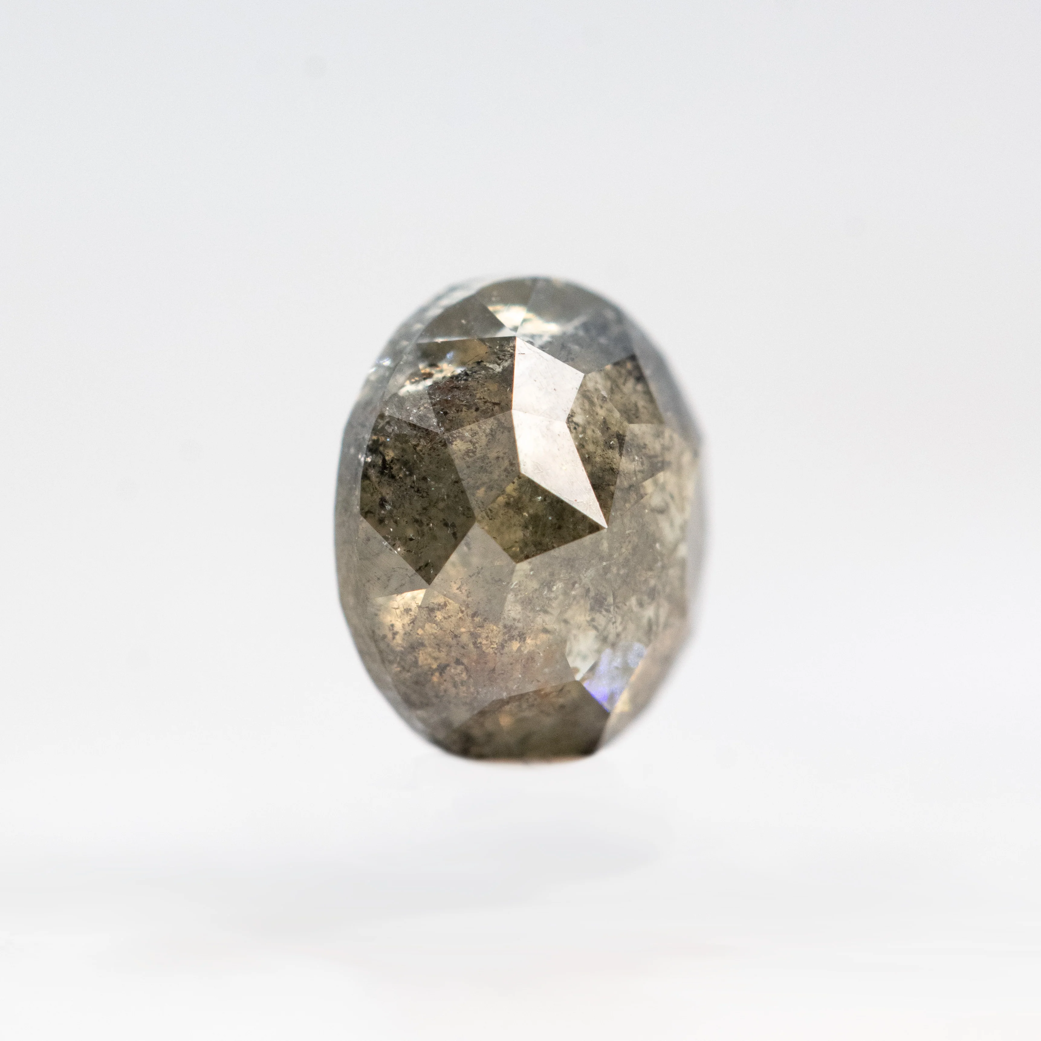1.00 Carat Champagne Oval Salt and Pepper Diamond for Custom Work - Inventory Code DSO100 - Image 5