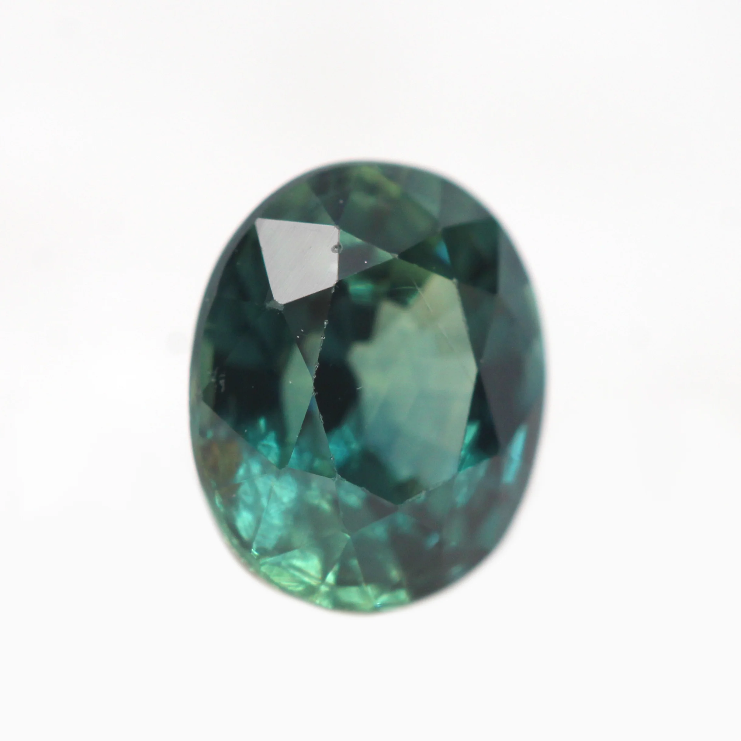 1.00 Carat Dark Teal Oval Sapphire for Custom Work - Inventory Code TOS100 - Image 4