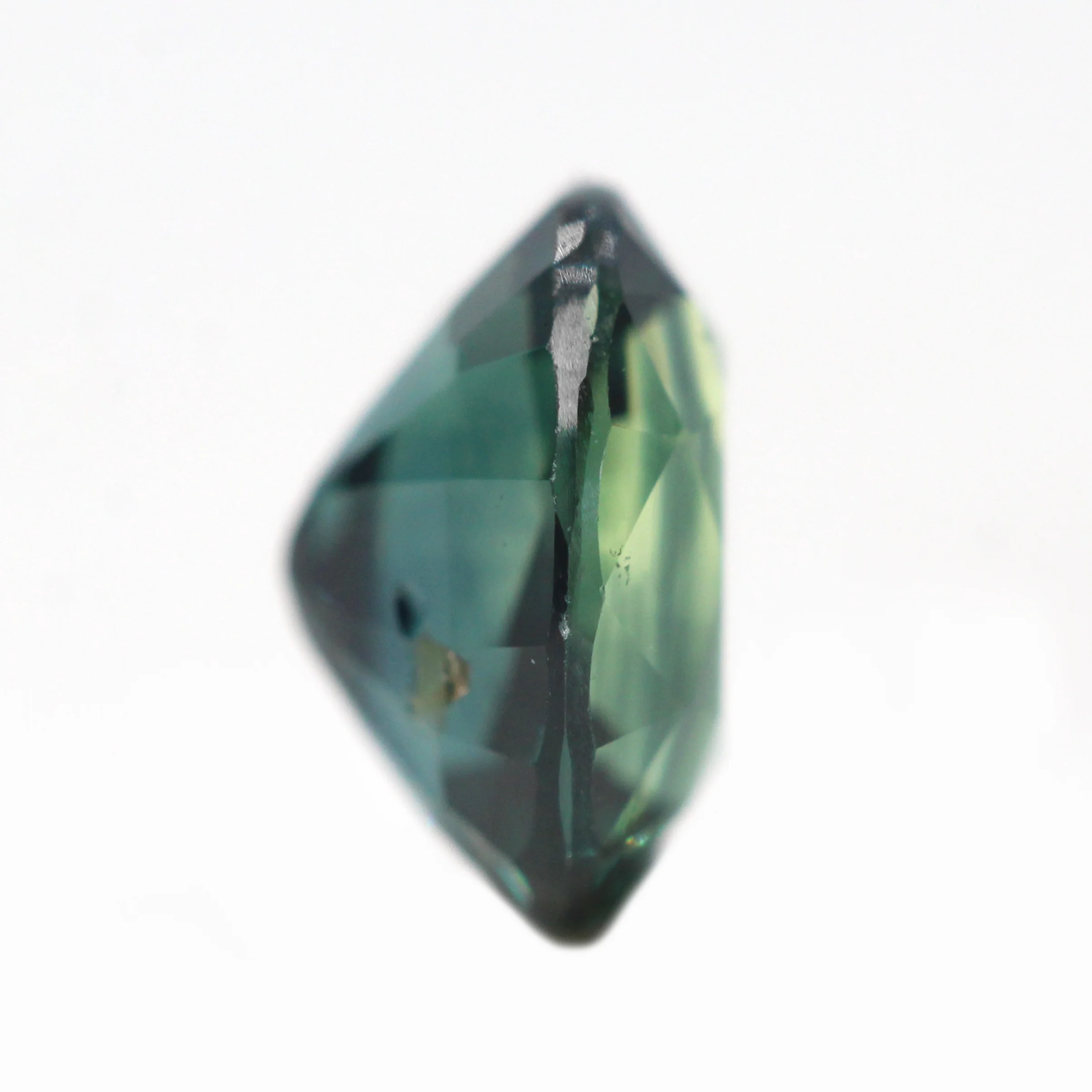 1.00 Carat Dark Teal Oval Sapphire for Custom Work - Inventory Code TOS100 - Image 5