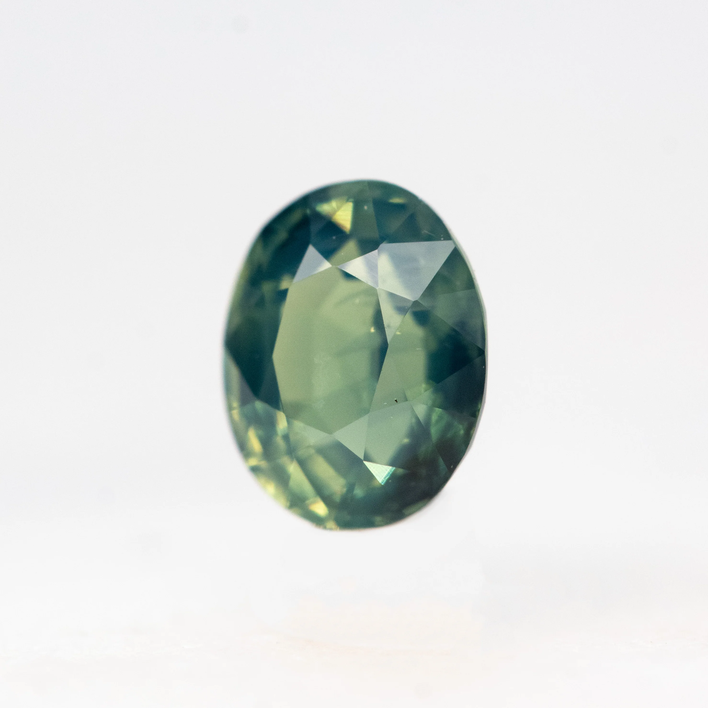 1.00 Carat Green Oval Sapphire for Custom Work - Inventory Code GBOS100 - Image 3