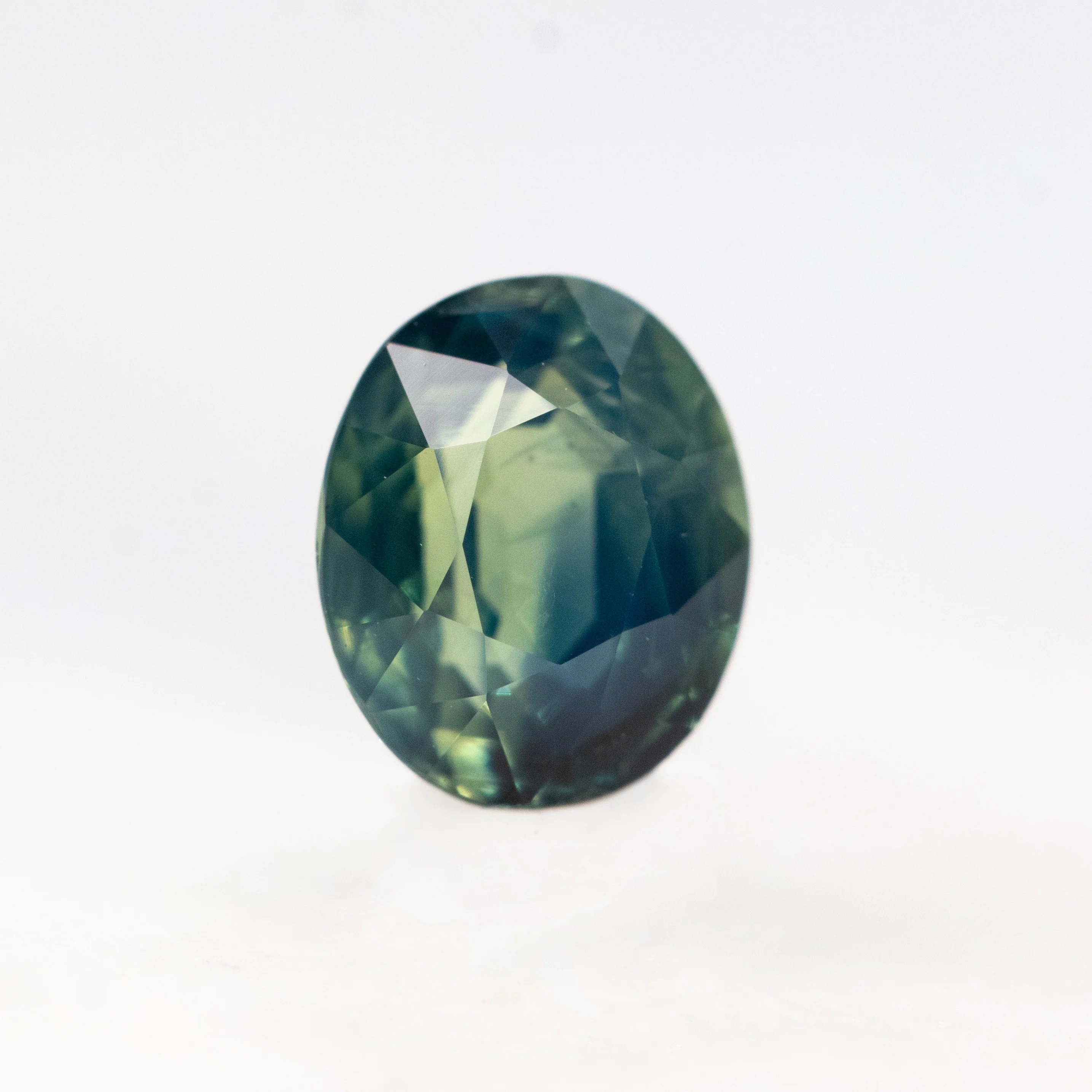 1.00 Carat Green Oval Sapphire for Custom Work - Inventory Code GBOS100 - Image 4