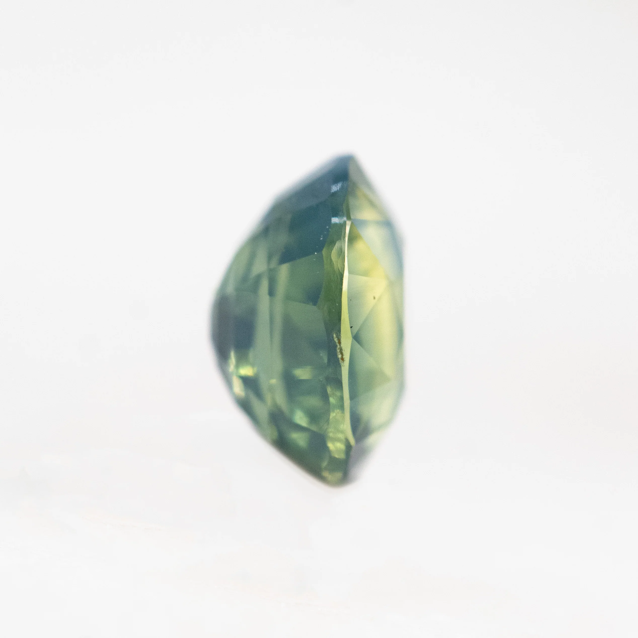 1.00 Carat Green Oval Sapphire for Custom Work - Inventory Code GBOS100 - Image 5