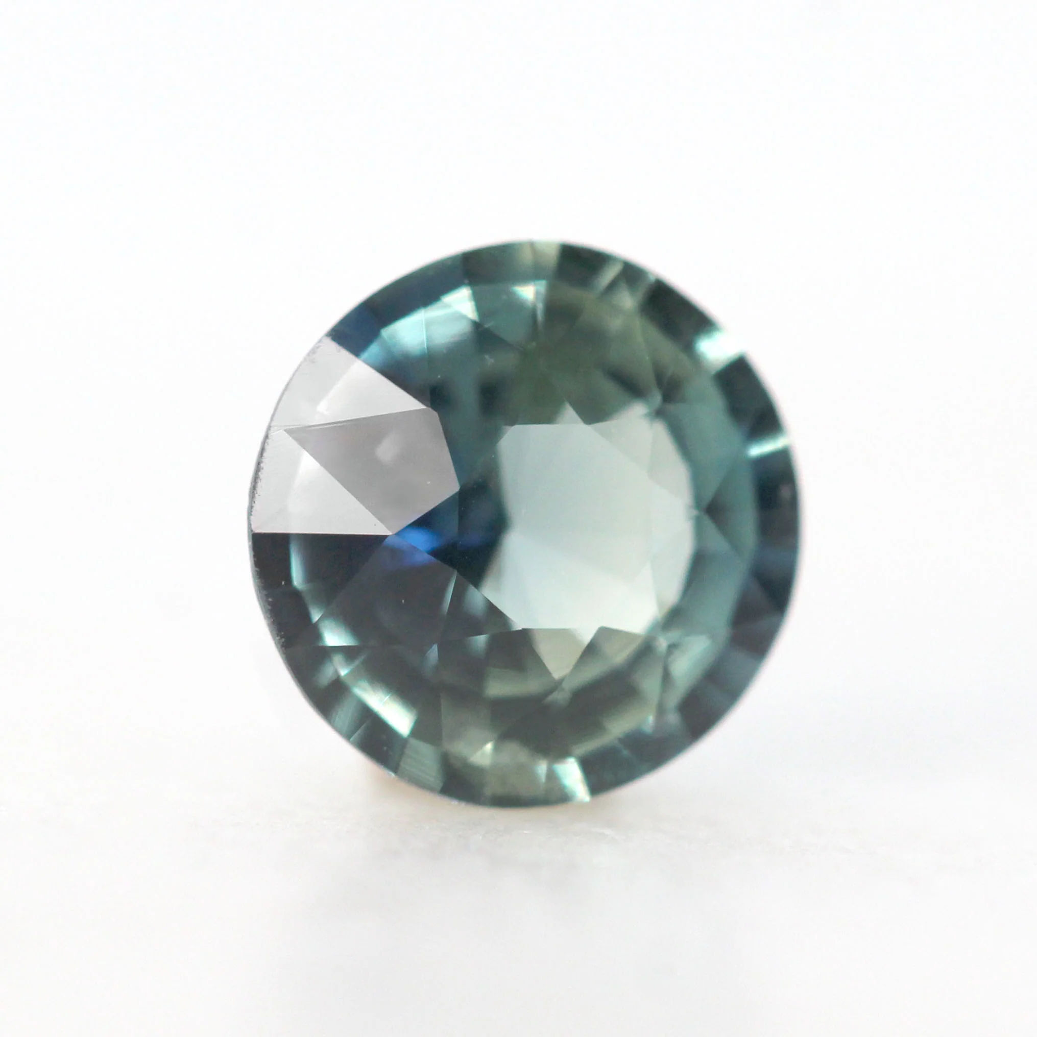 1.00 Carat Round Green Blue Sapphire for Custom Work - Inventory Code BGRS1 - Image 3
