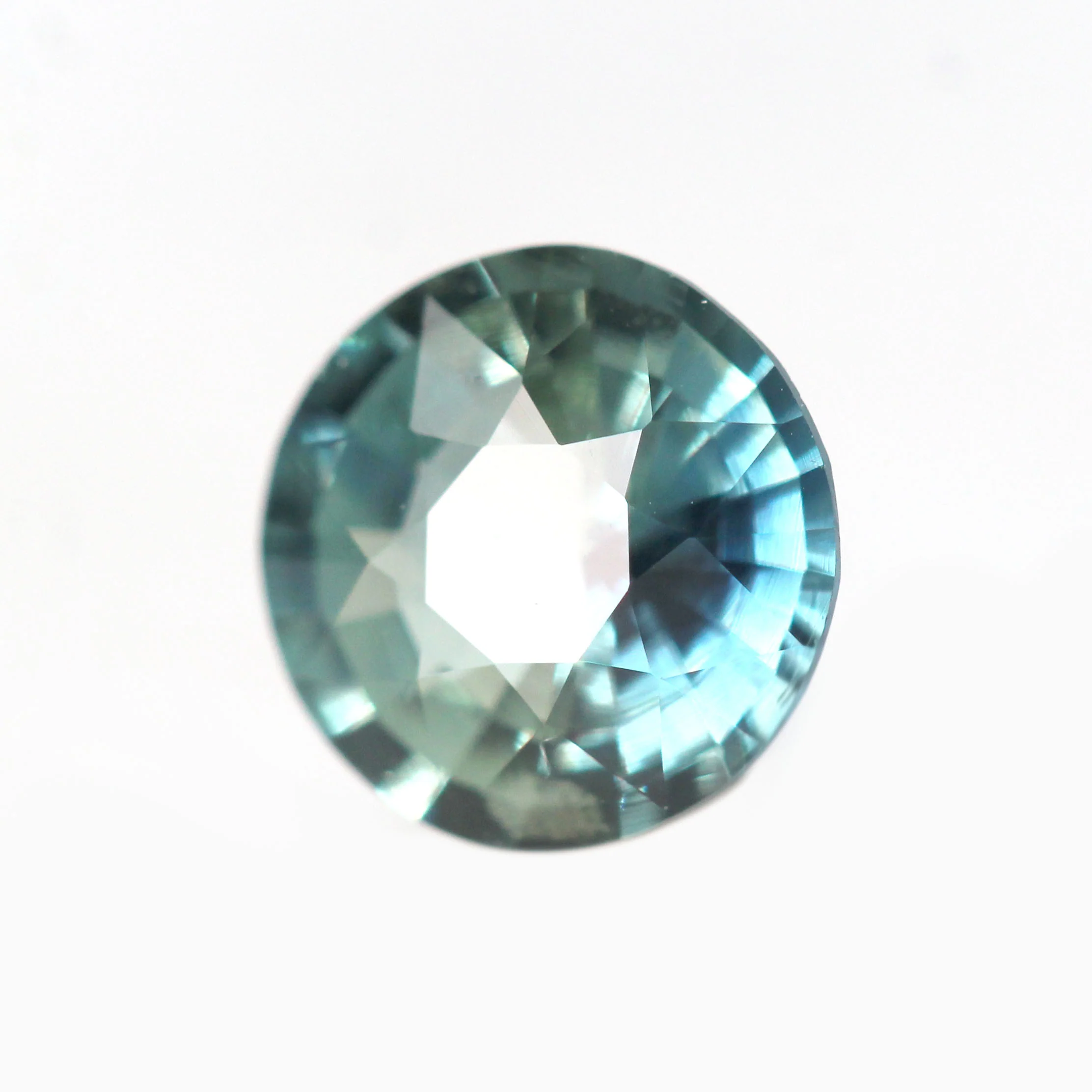 1.00 Carat Round Green Blue Sapphire for Custom Work - Inventory Code BGRS1 - Image 4