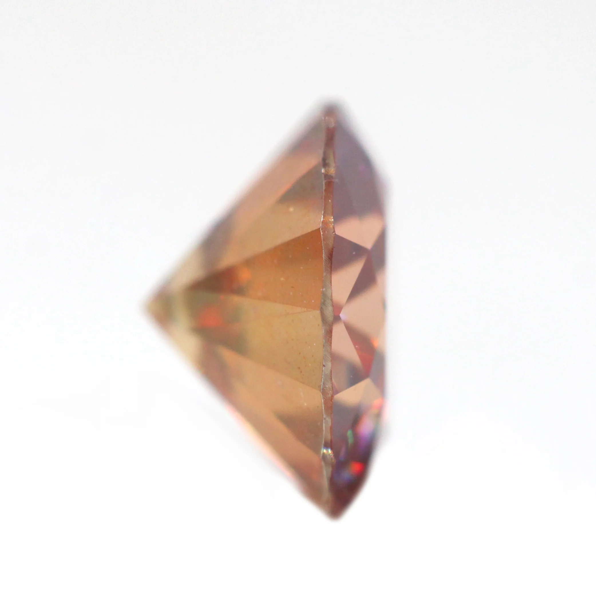1.00 Carat Round Red Fire Moissanite for Custom Work - Inventory Code RRM100 - Image 5