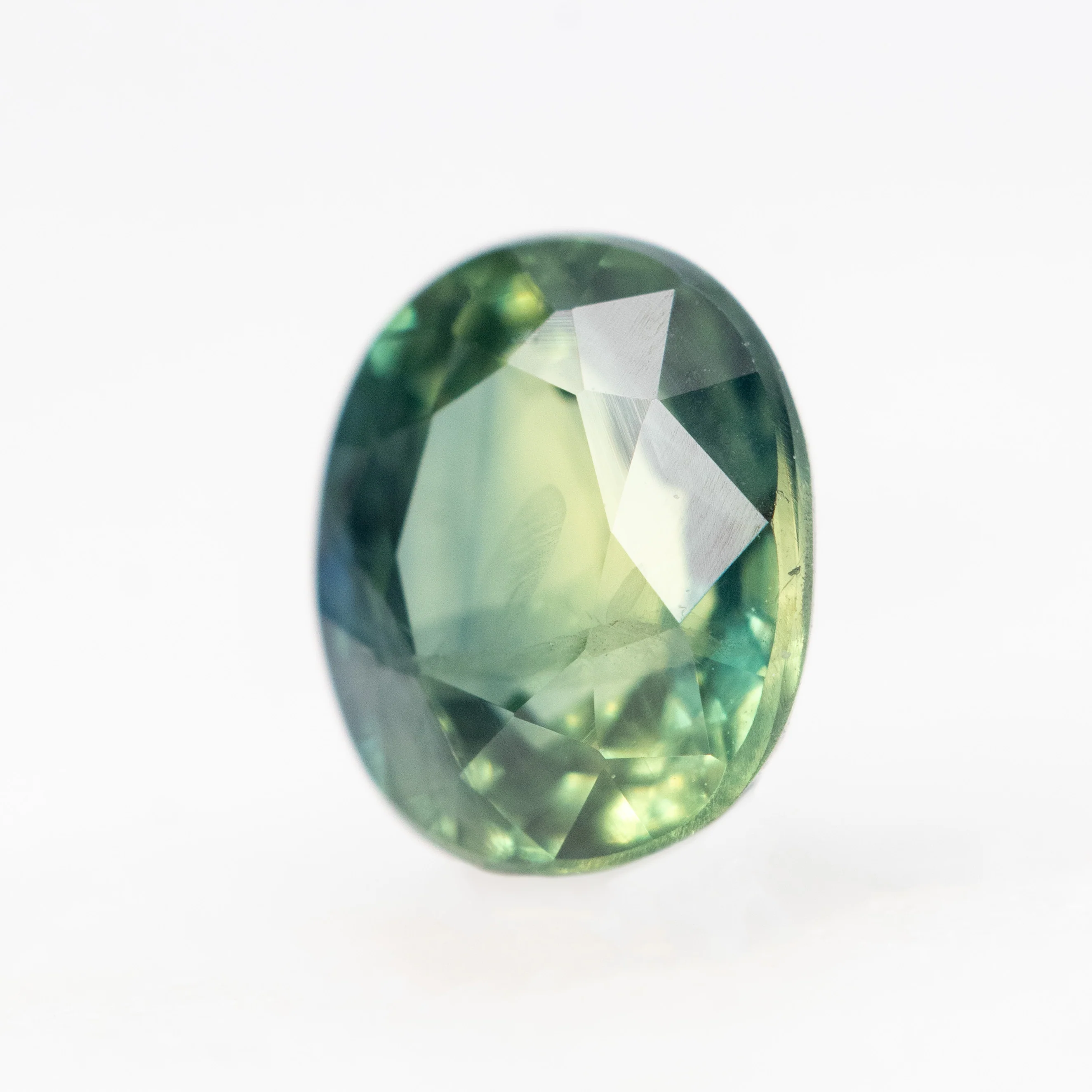 1.00 Carat Teal Green Oval Sapphire for Custom Work - Inventory Code TGOS100 - Image 3