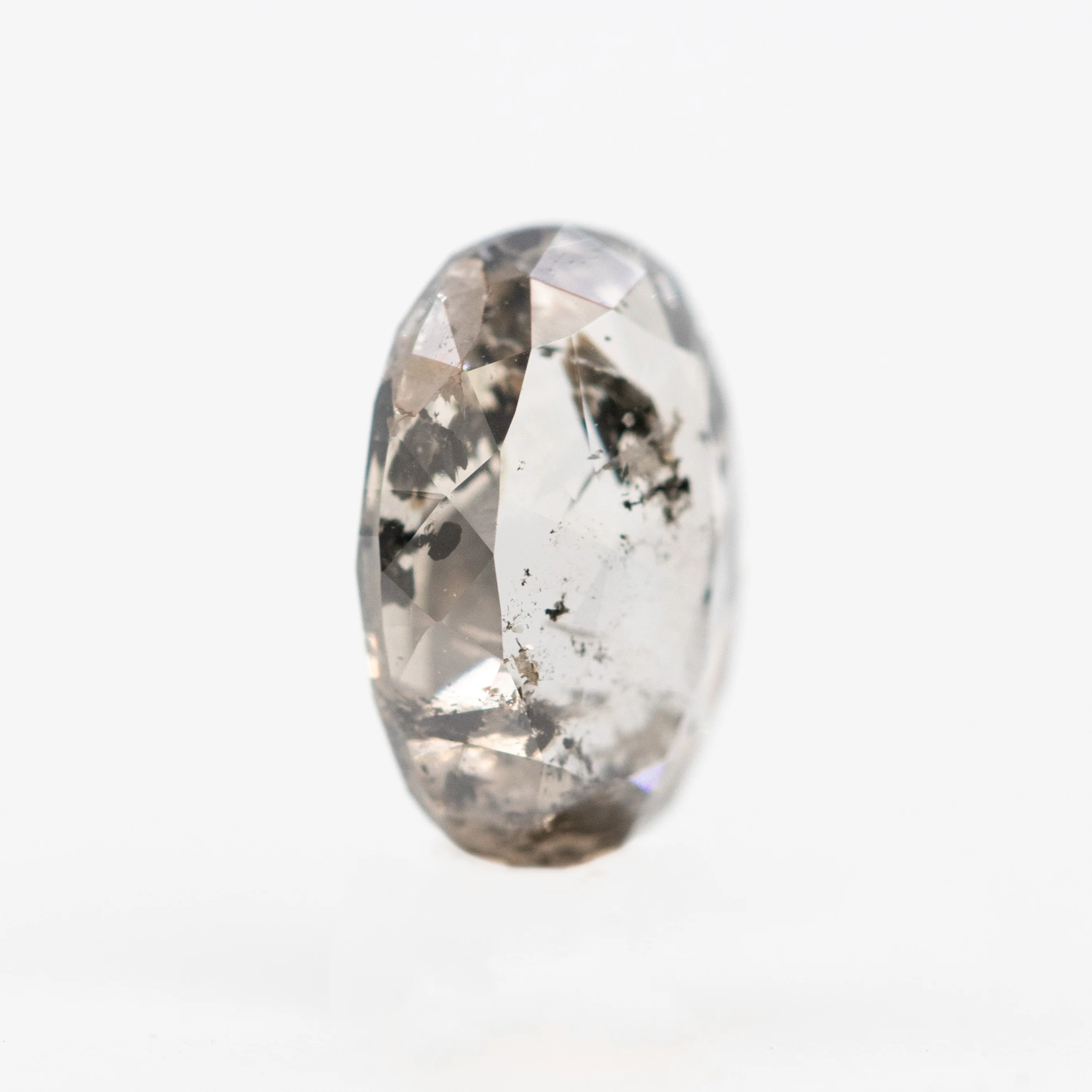 1.01 Carat Oval Salt and Pepper Diamond for Custom Work - Inventory Code CCO101 - Image 4