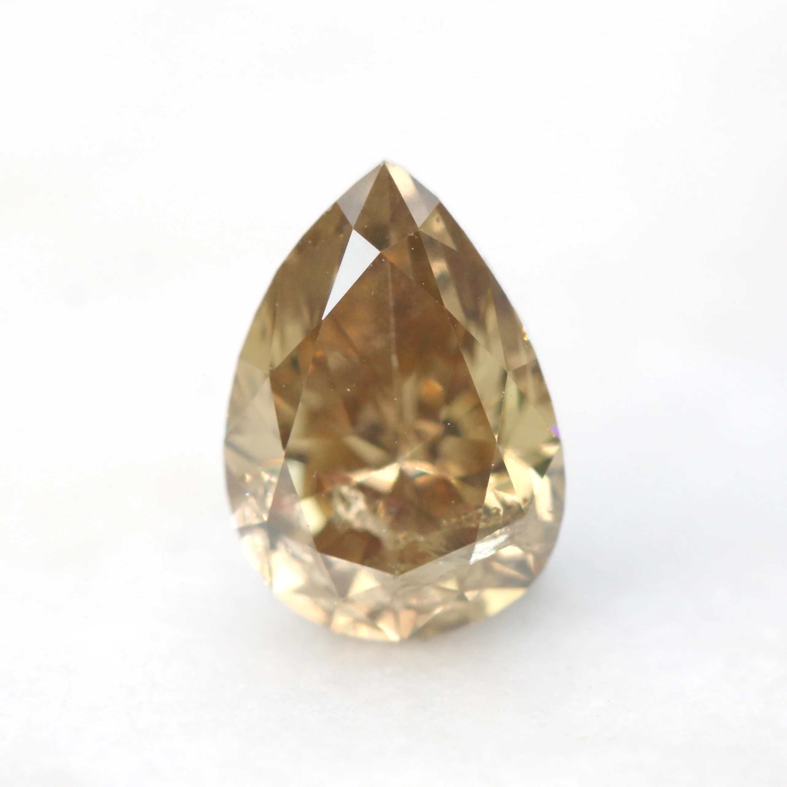 1.01 Carat Pear Champagne Salt and Pepper Diamond for Custom Work - Inventory Code SCP101