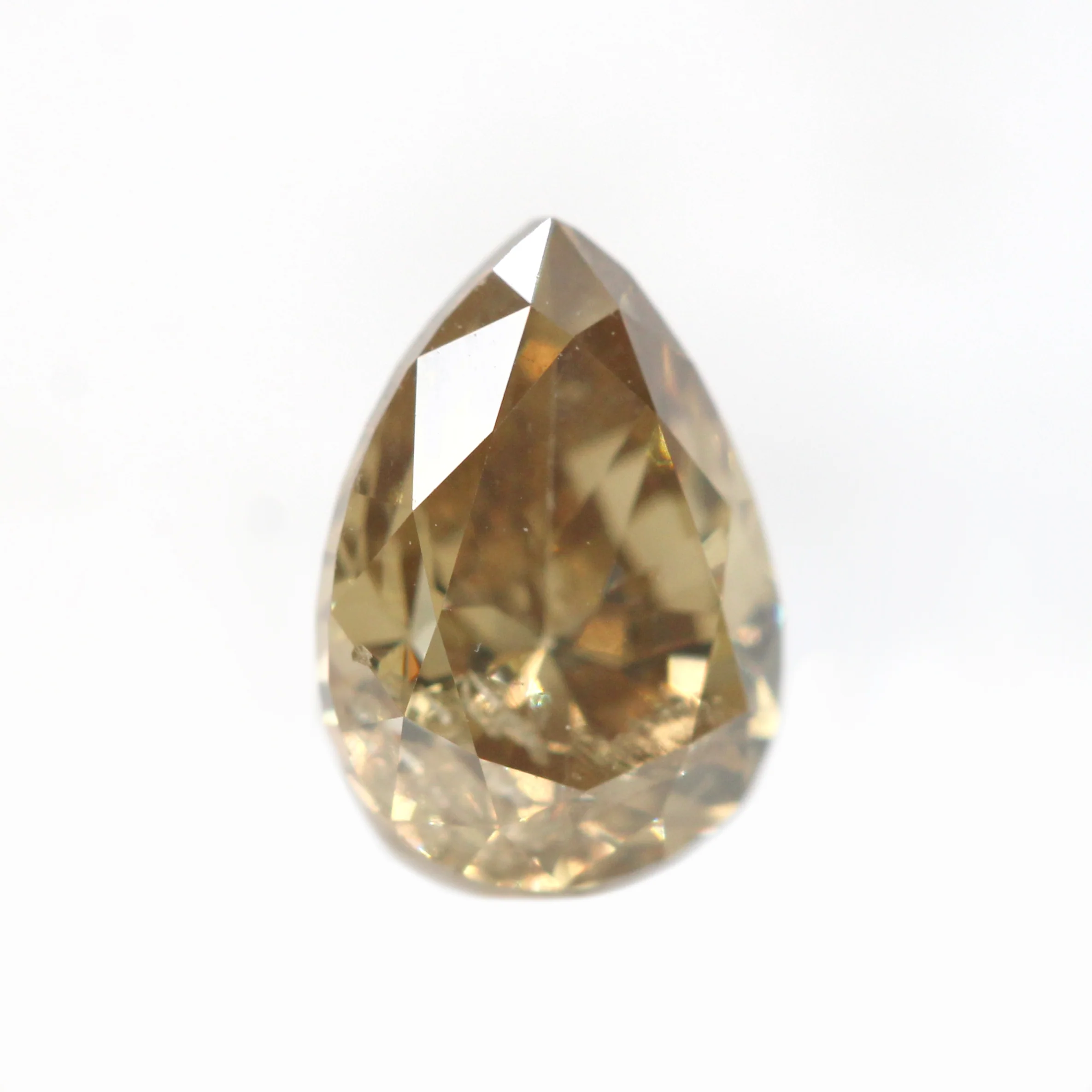 1.01 Carat Pear Champagne Salt and Pepper Diamond for Custom Work - Inventory Code SCP101 - Image 3