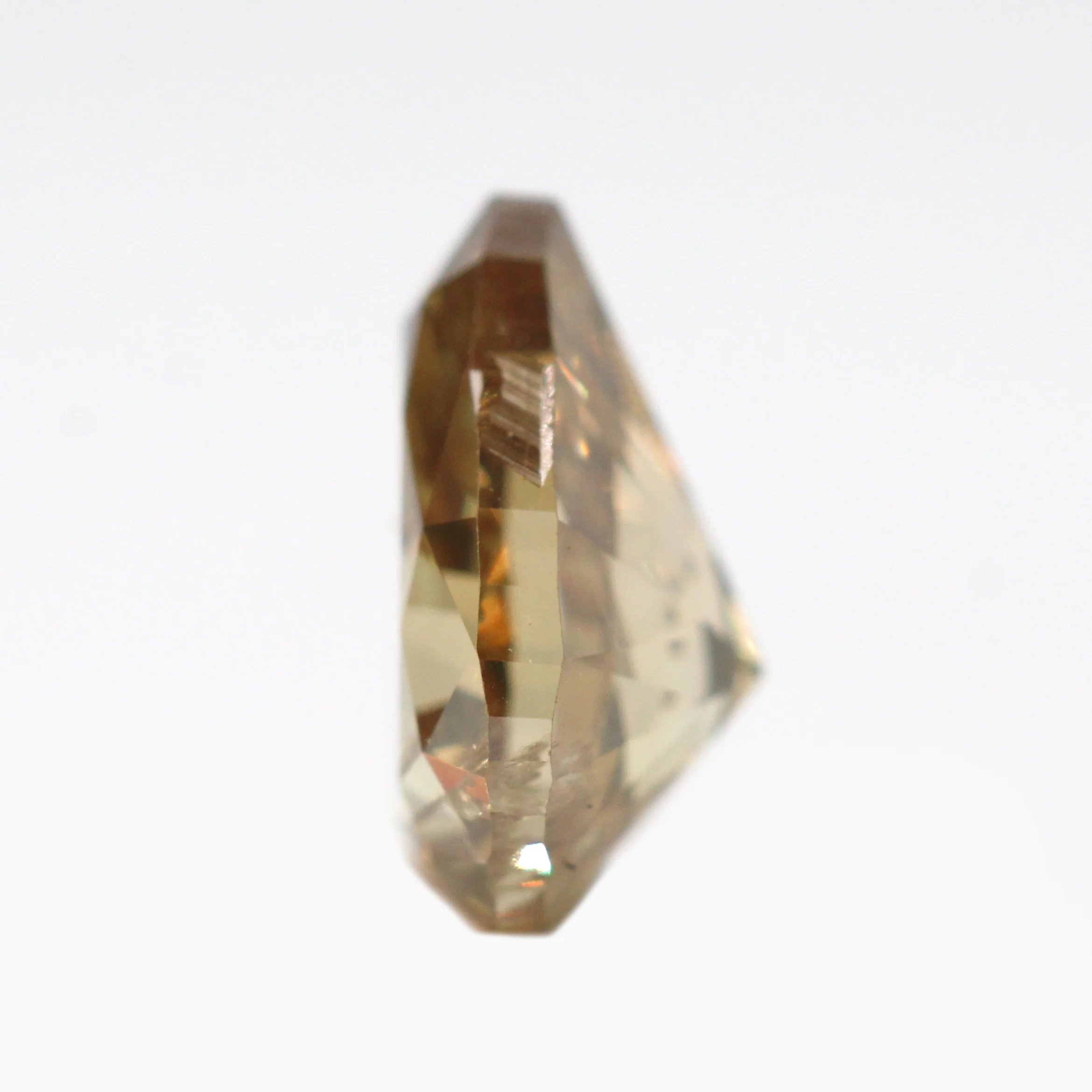 1.01 Carat Pear Champagne Salt and Pepper Diamond for Custom Work - Inventory Code SCP101 - Image 5