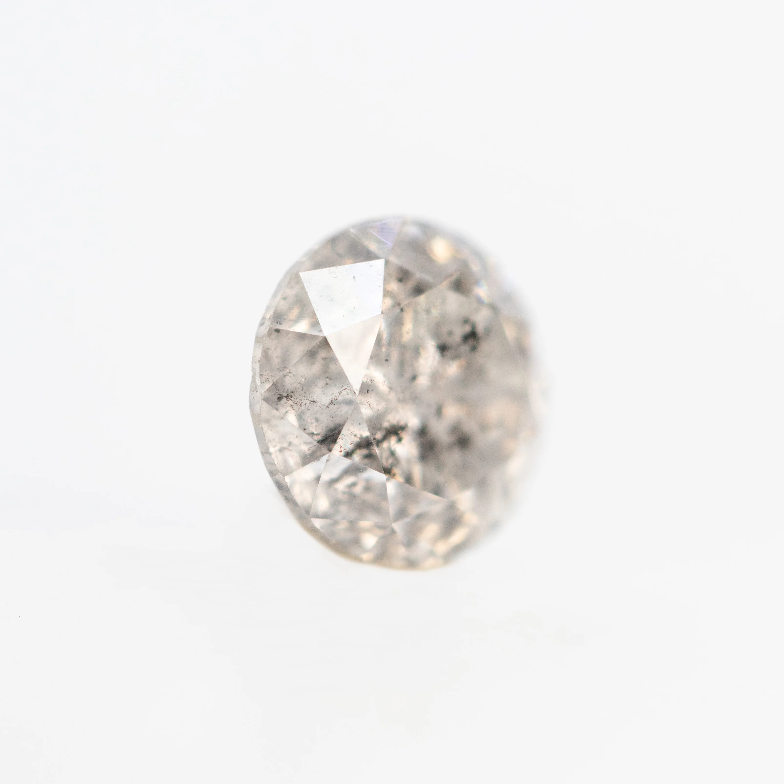 1.01 Carat Round Gray Salt and Pepper Diamond for Custom Work - Inventory Code CCR101 - Image 4