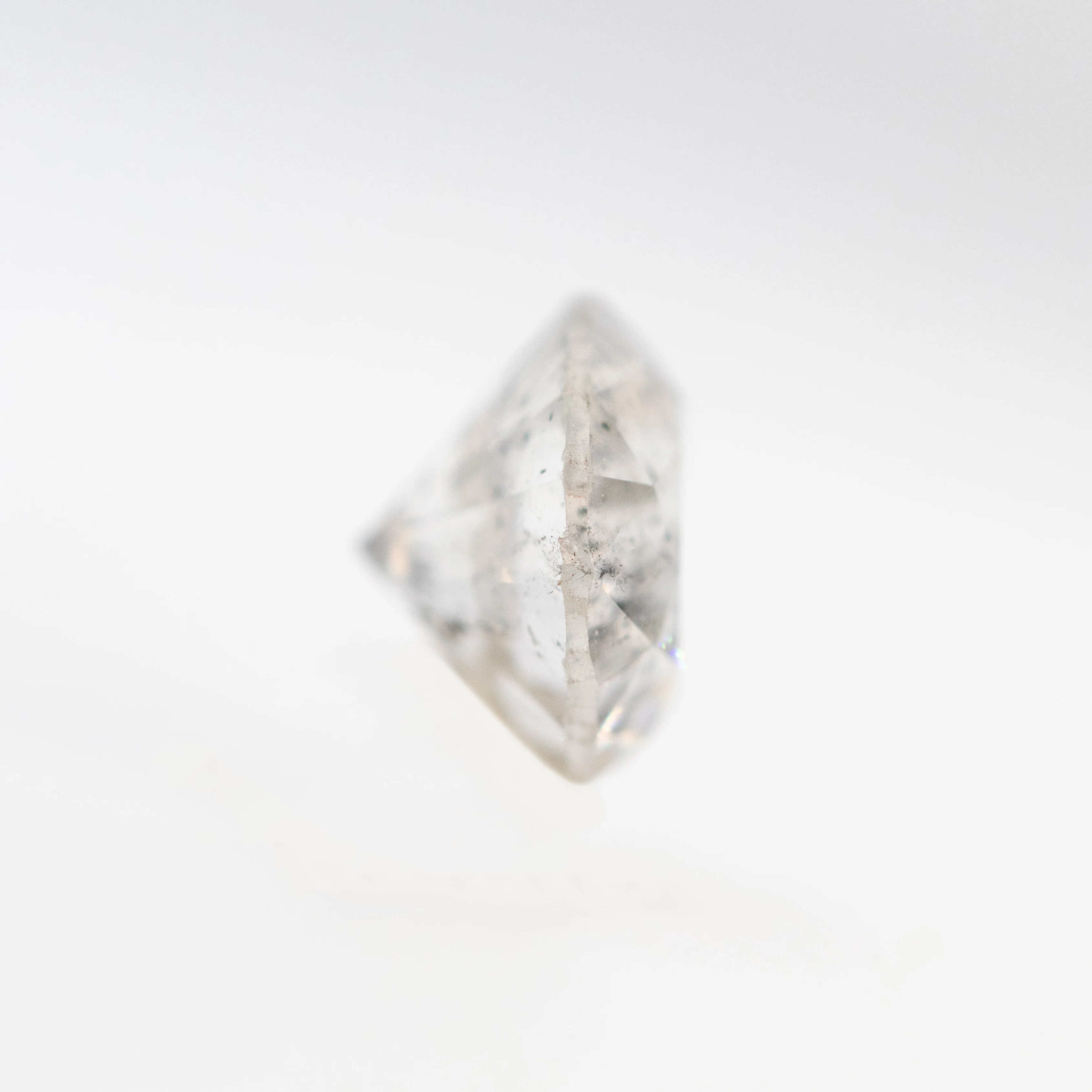 1.01 Carat Round Gray Salt and Pepper Diamond for Custom Work - Inventory Code CCR101 - Image 5