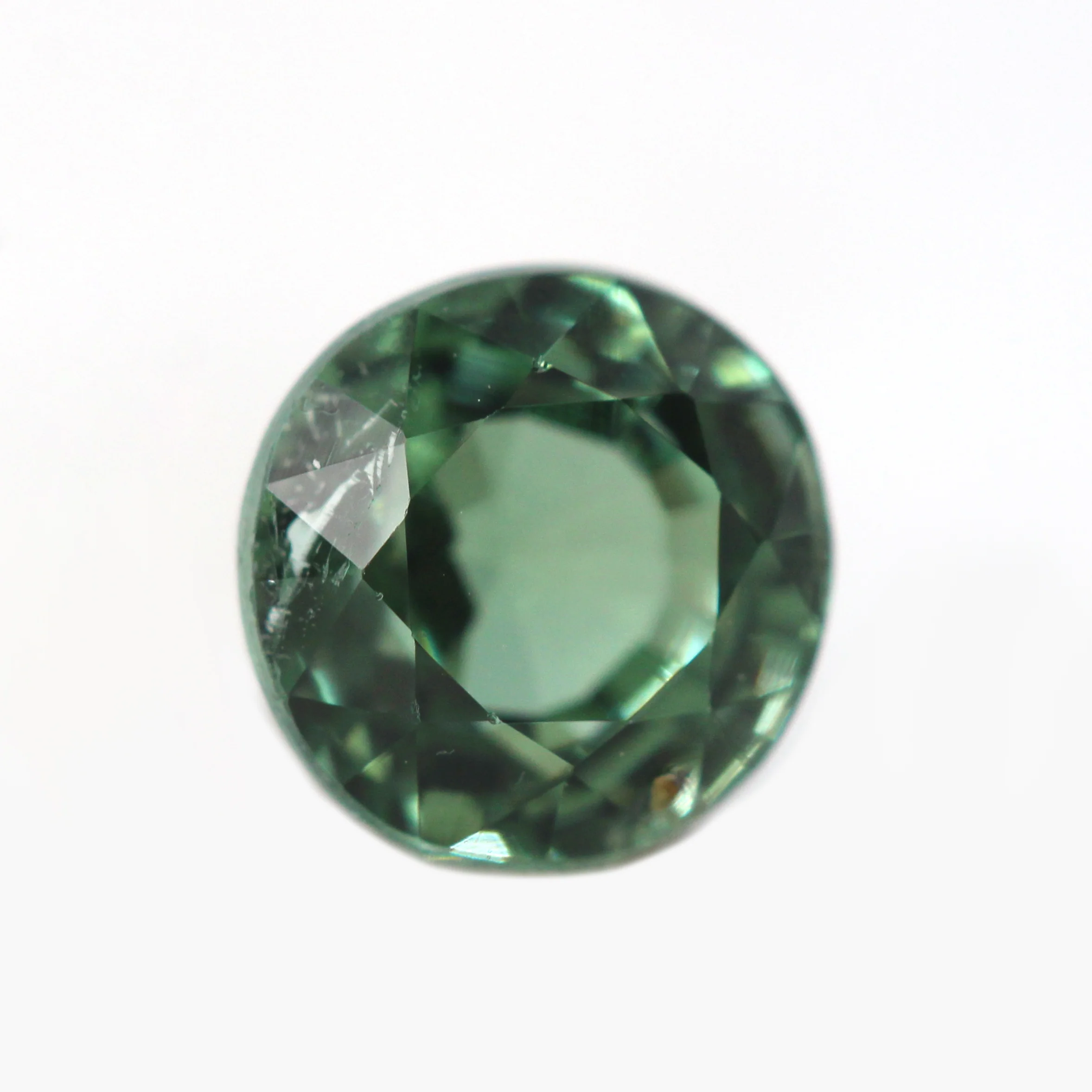 1.01 Carat Round Green Tourmaline for Custom Work - Inventory Code RGT101 - Image 4