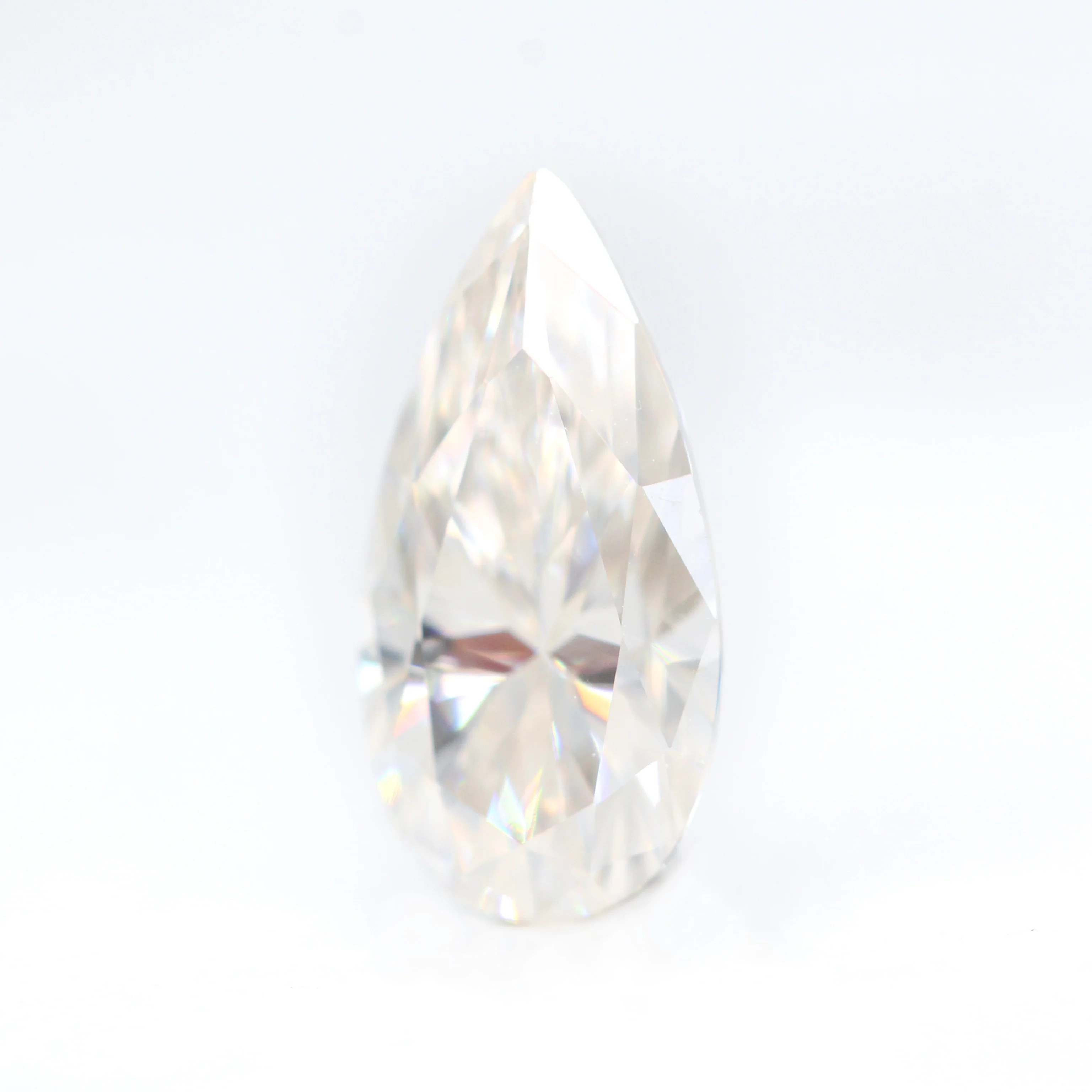 1.02 Carat Clear Pear Moissanite for Custom Work - Inventory Code CPM102 - Image 3
