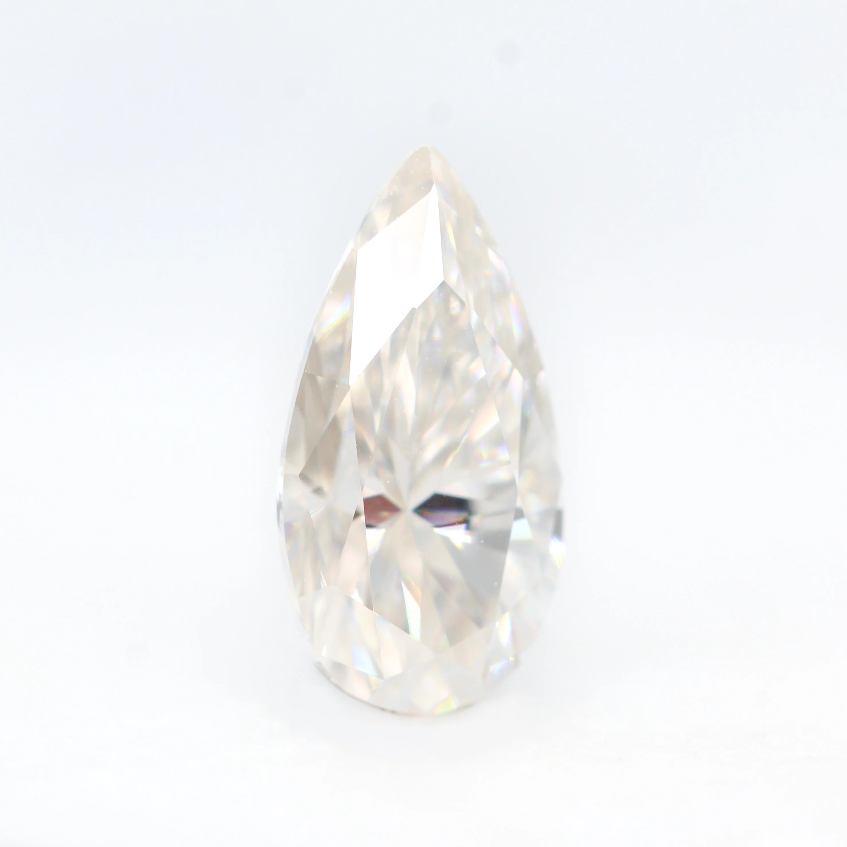 1.02 Carat Clear Pear Moissanite for Custom Work - Inventory Code CPM102 - Image 4