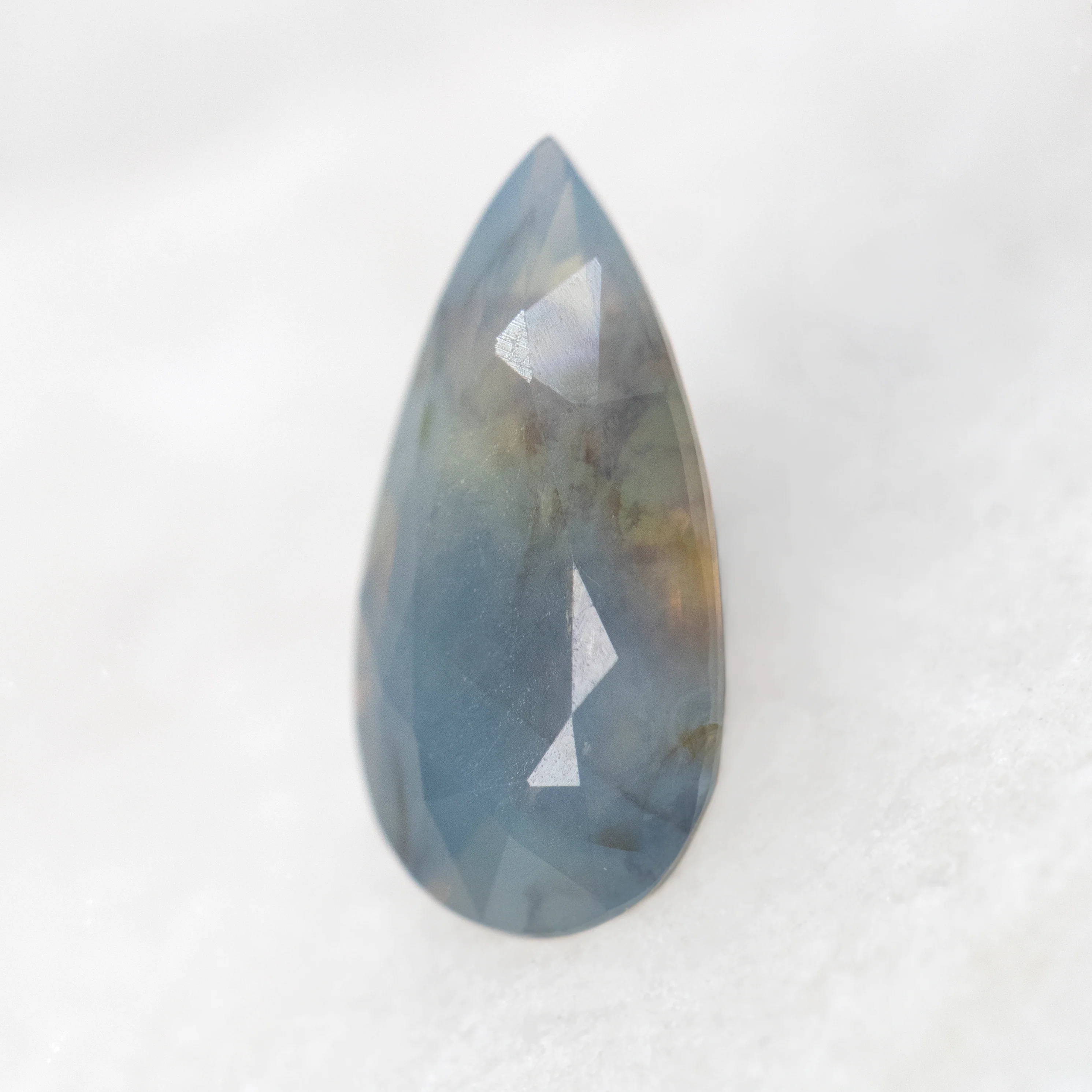 1.02 Carat Earthy Blue Pear Sapphire for Custom Work - Inventory Code BPS102 - Image 3